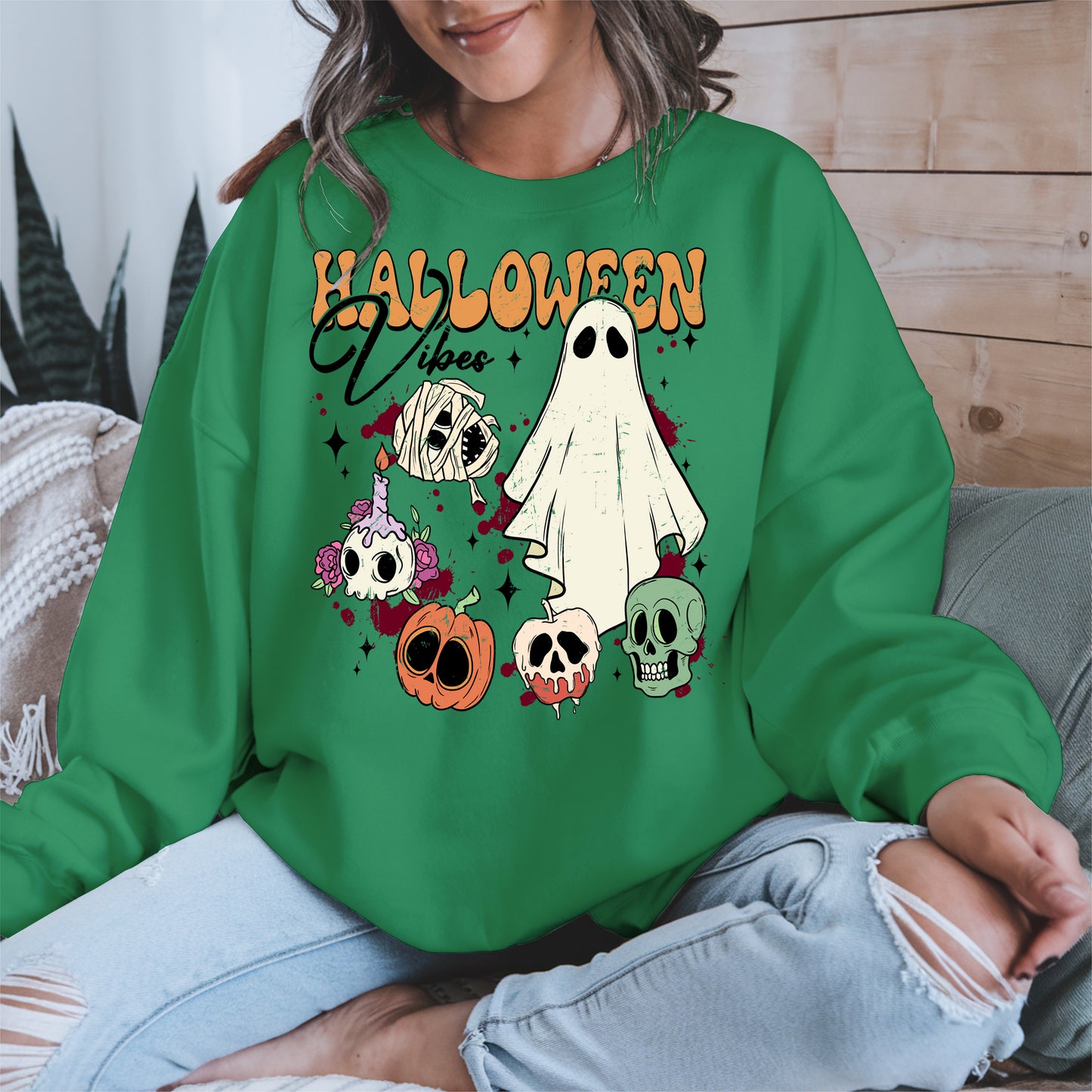 Classic Halloween Ghost and Skull Shirt