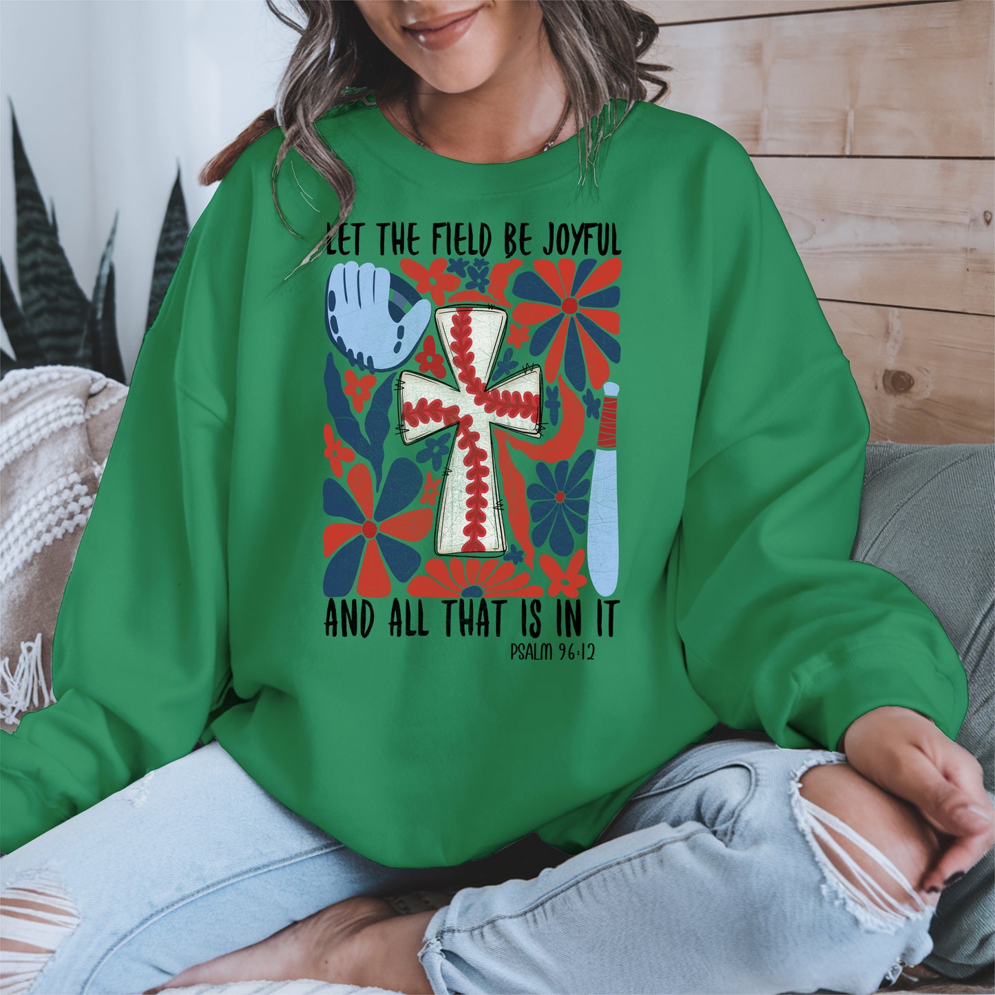 Faith Baseball Floral Shirt Sport Tee Hoodie Sweatshirt Gift for Fans