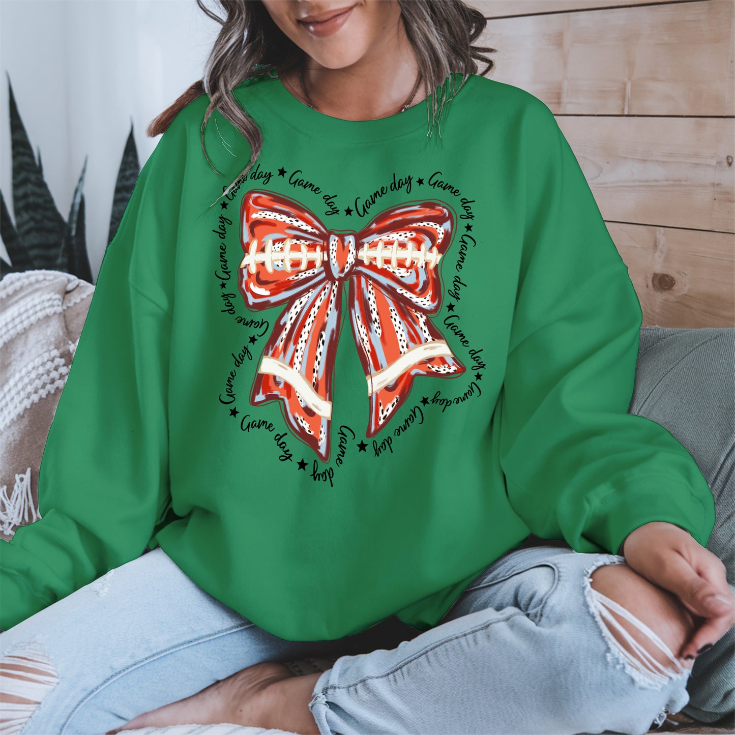 Baseball Bow Shirt Sport Tee Hoodie Sweatshirt Gift for Fans and Moms