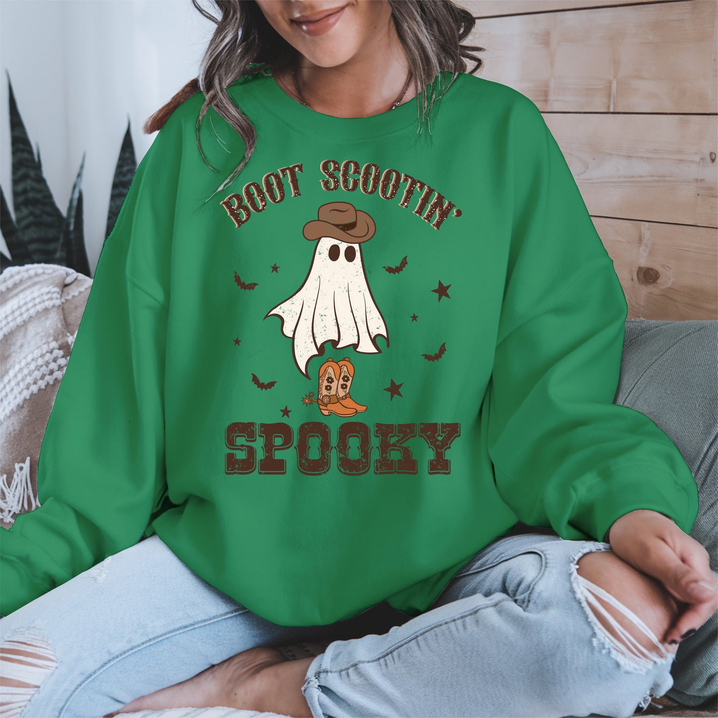 Boot Scootin Spooky Ghost Tee