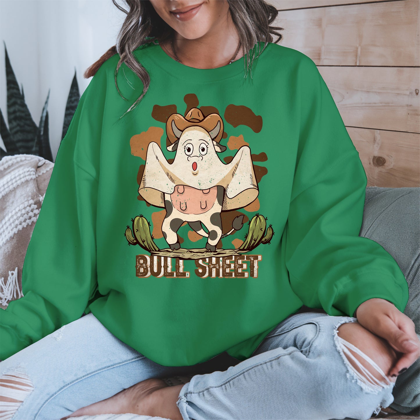 Bull Sheet Funny Ghost Cow Tee