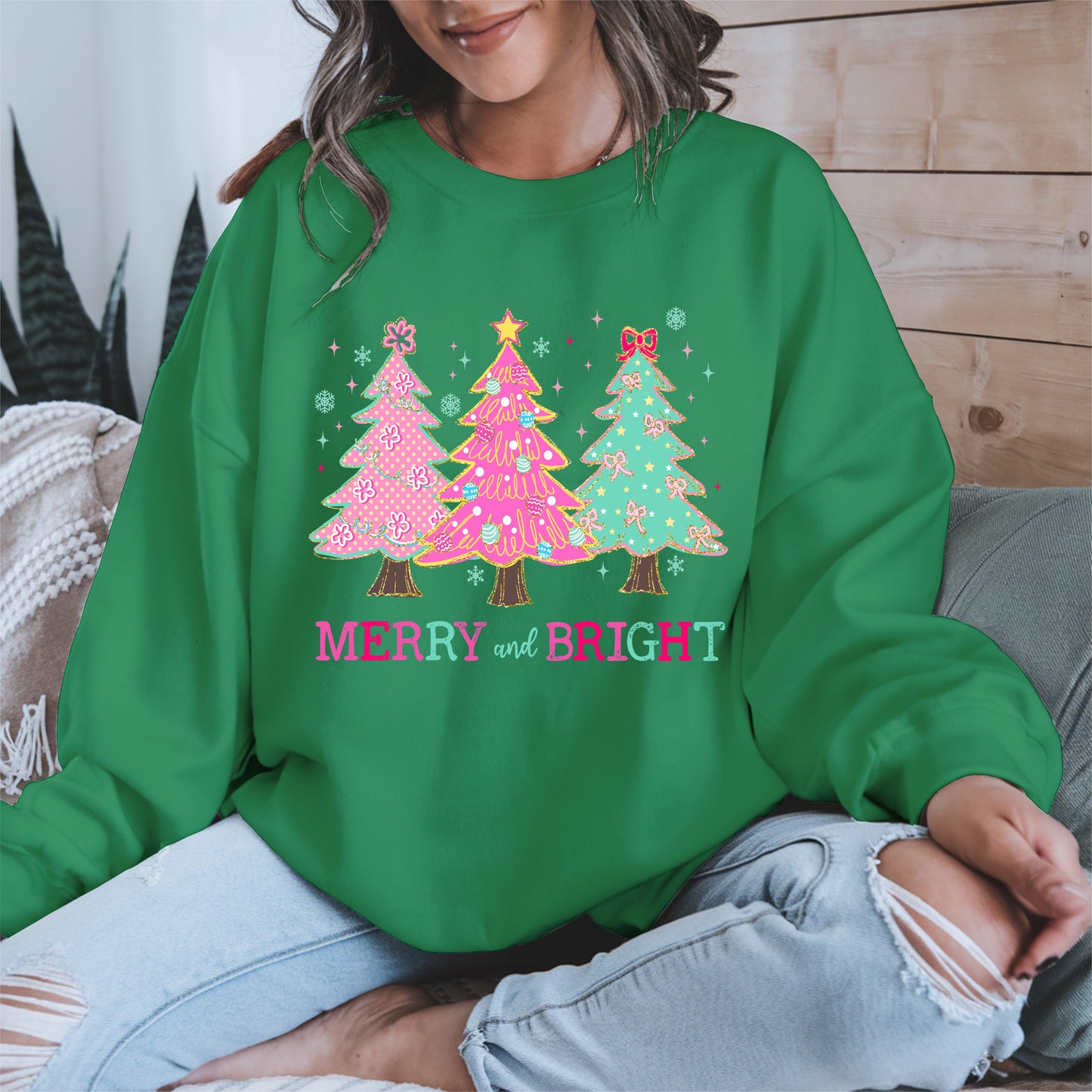 Merry and Bright Christmas Tree Shirt