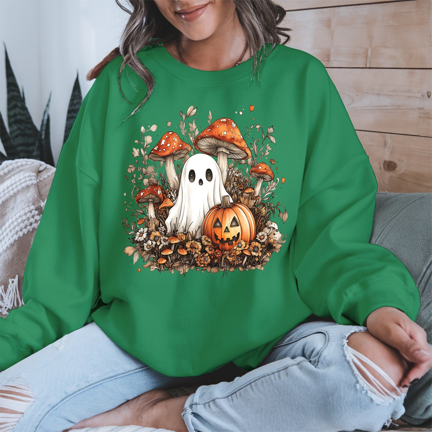 Floral Cute Ghost halloween shirt