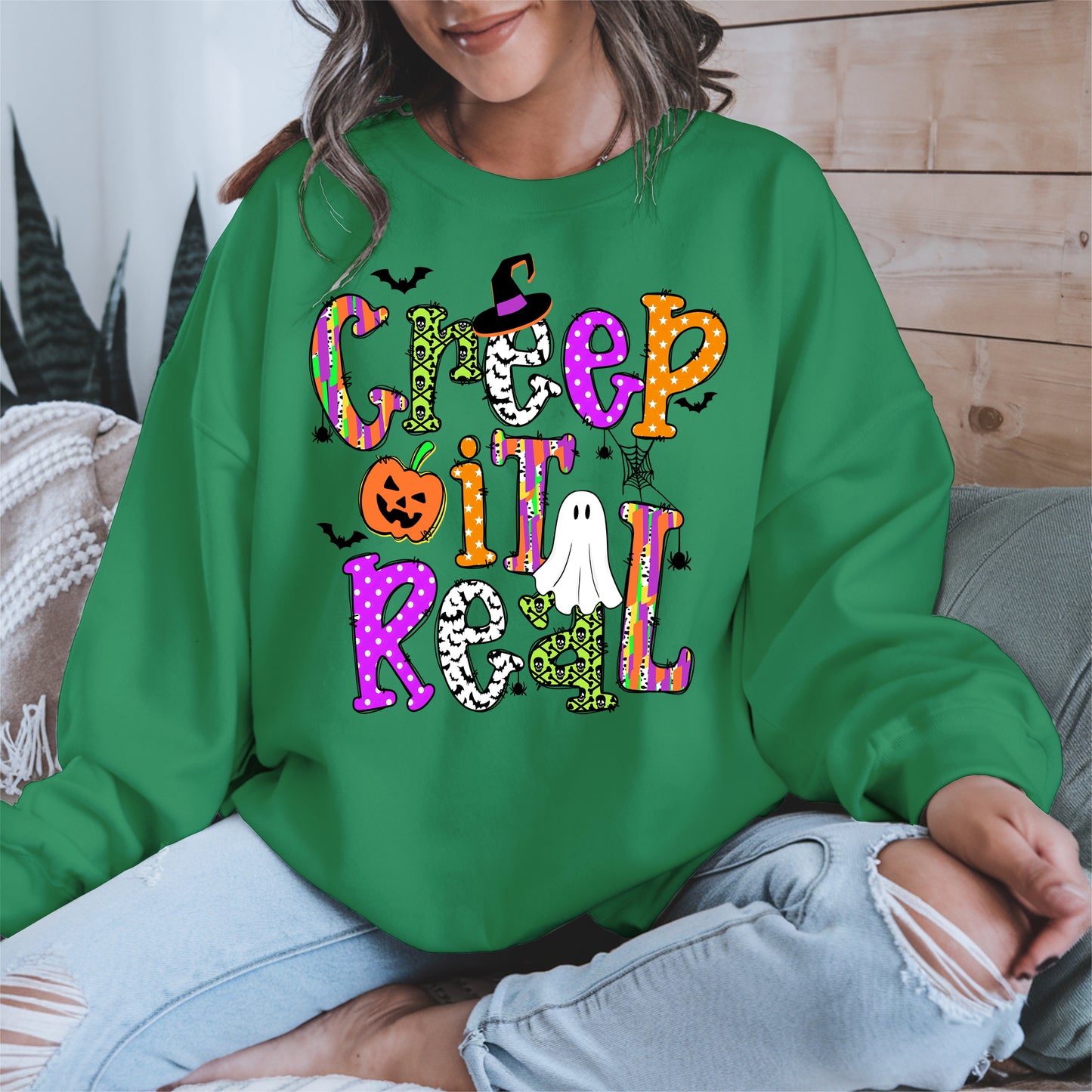 Creep It Real Doodle halloween shirt
