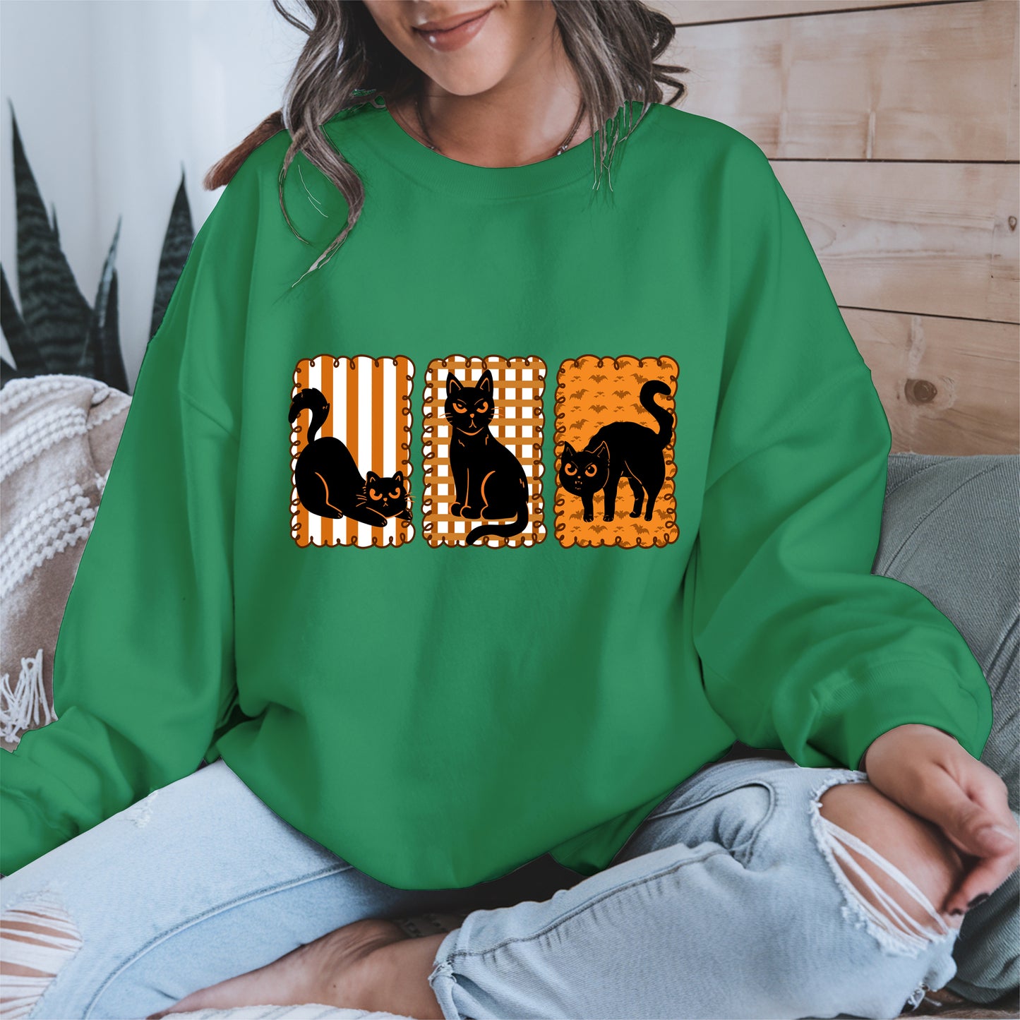 Black Cat Halloween shirt and sweatshirt