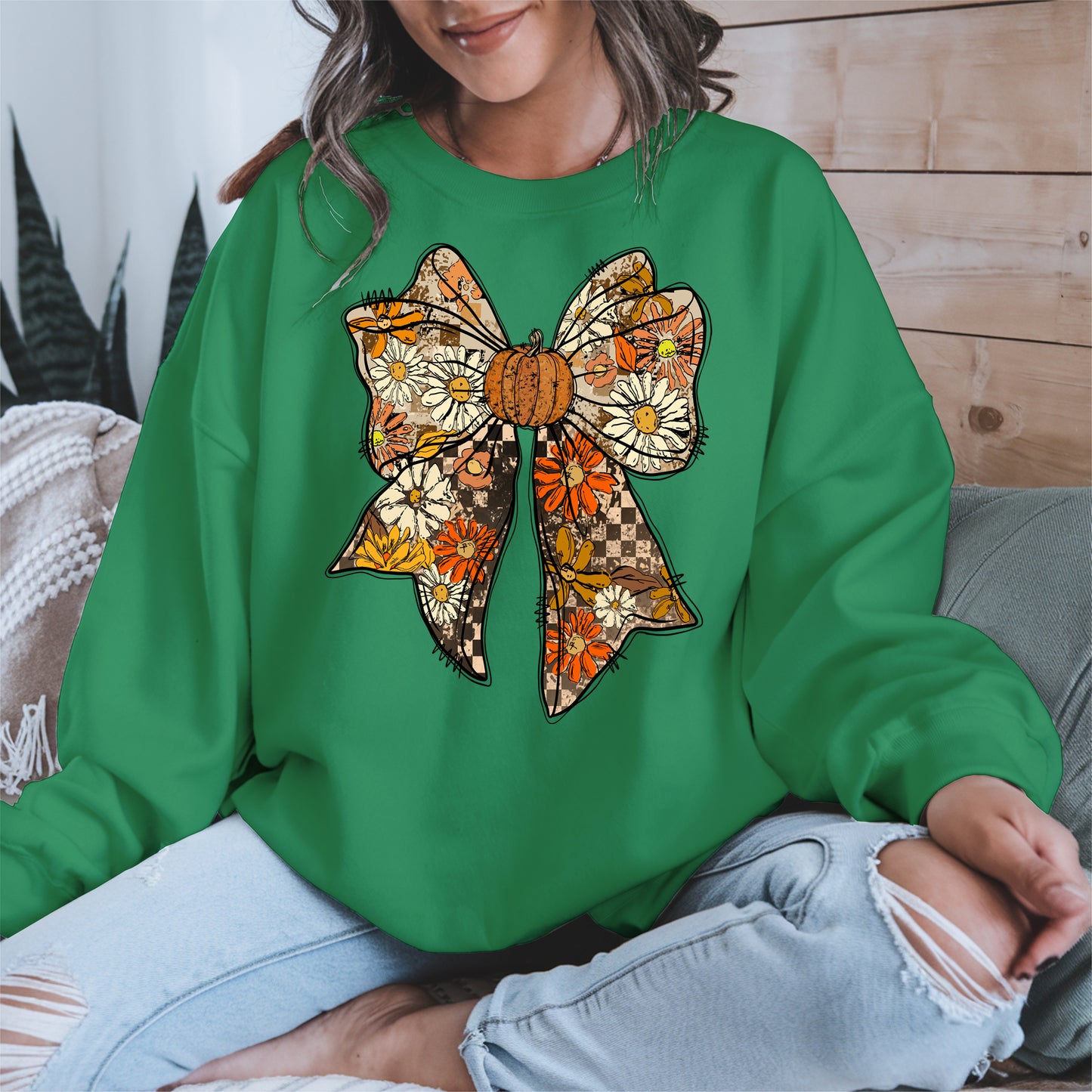 Floral Halloween Coquette Bow shirt