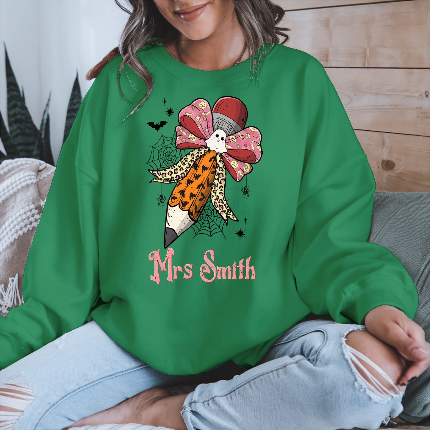Teacher Pencil Bow Halloween shirt