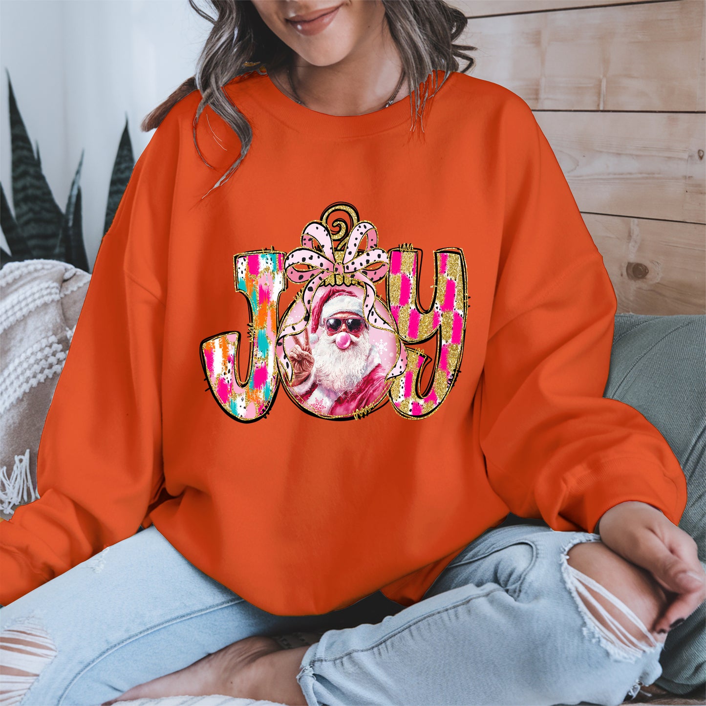Joy Christmas Shirt Santa Cool Holiday Gift