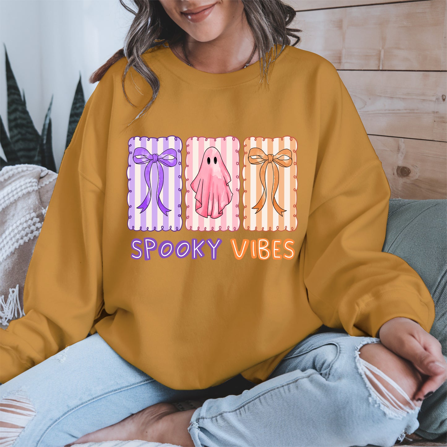 Spooky Vibes Shirt Hoodie Sweatshirt for Halloween and Fall Looks
