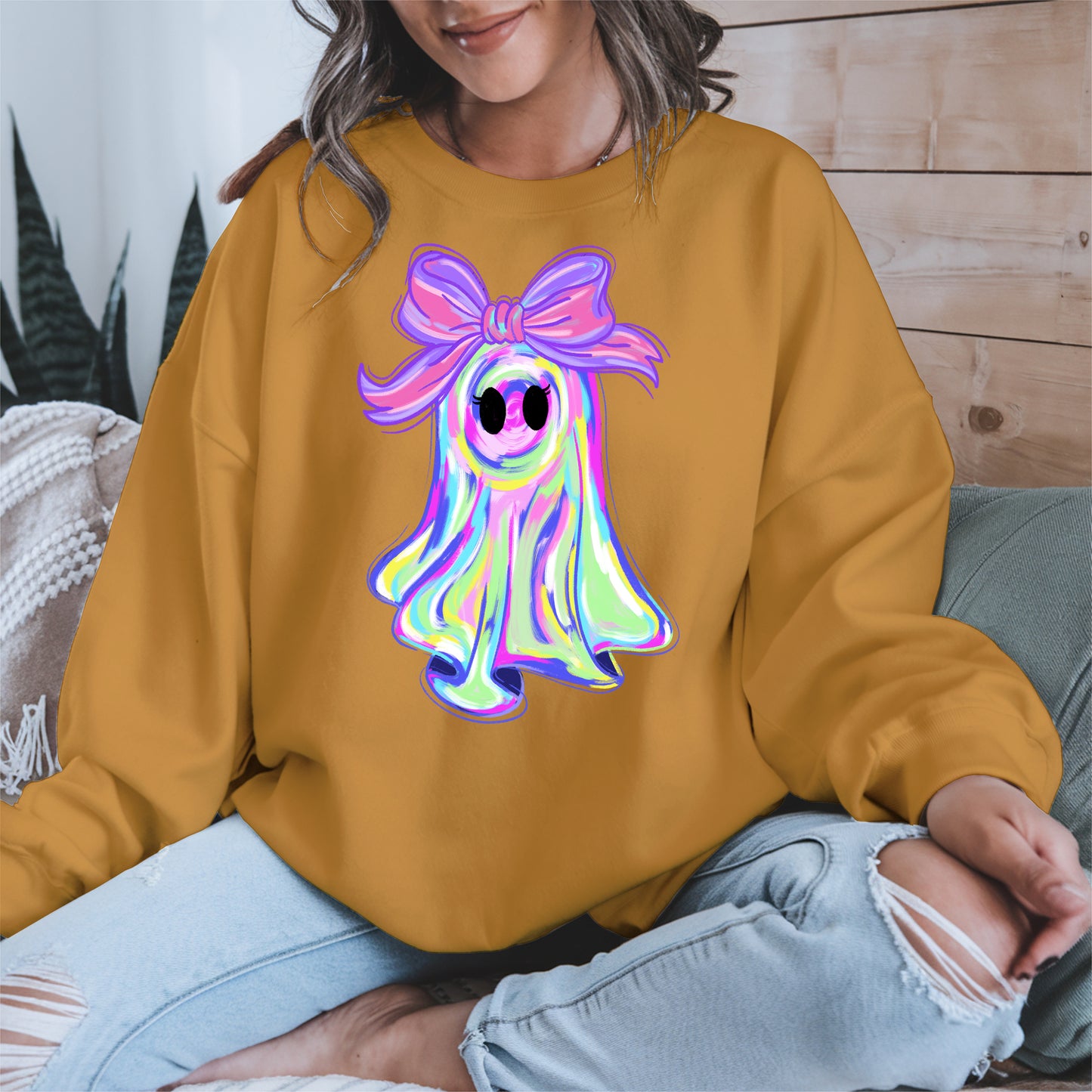 Pastel Ghost Shirt Hoodie Sweatshirt for Halloween Vibes