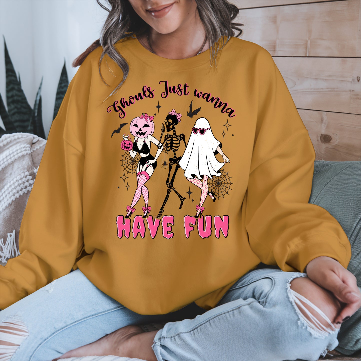Ghouls Just Wanna Have Fun Halloween Pinup Design