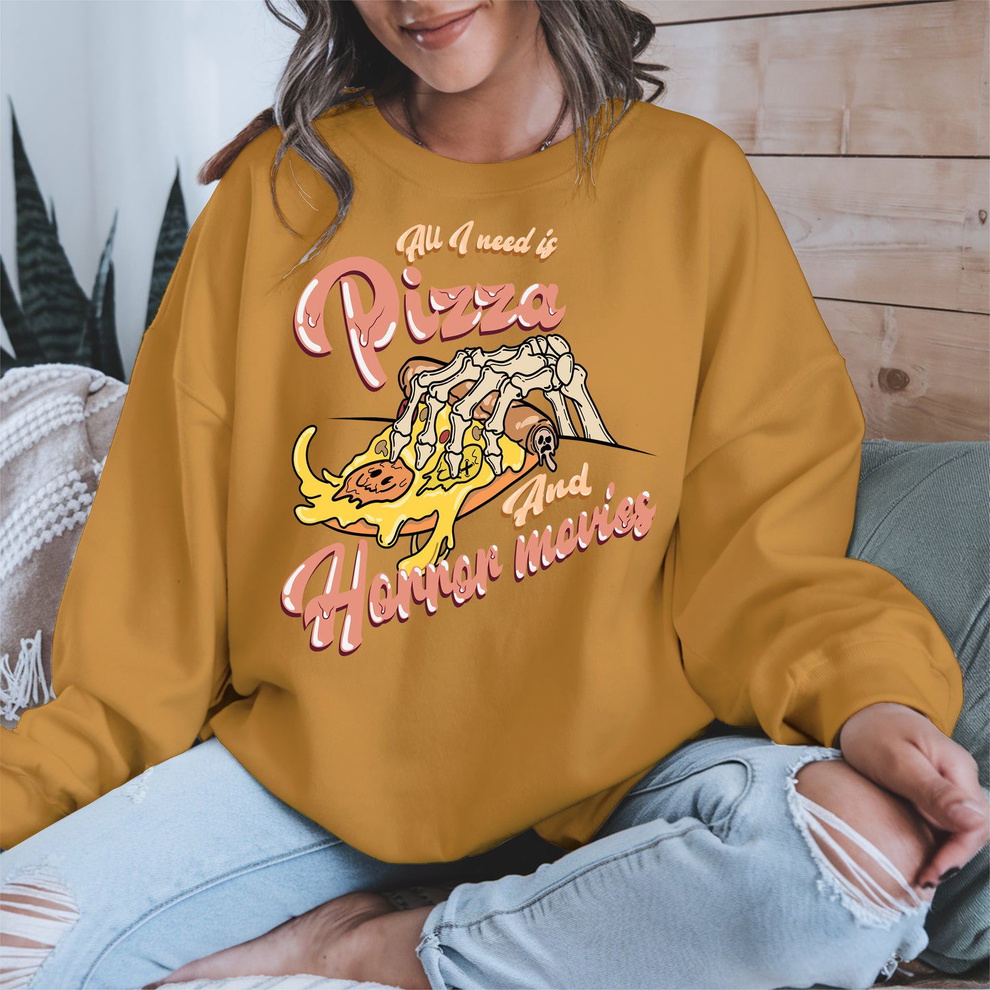 All I Need Is Pizza And Horror Movies Shirt