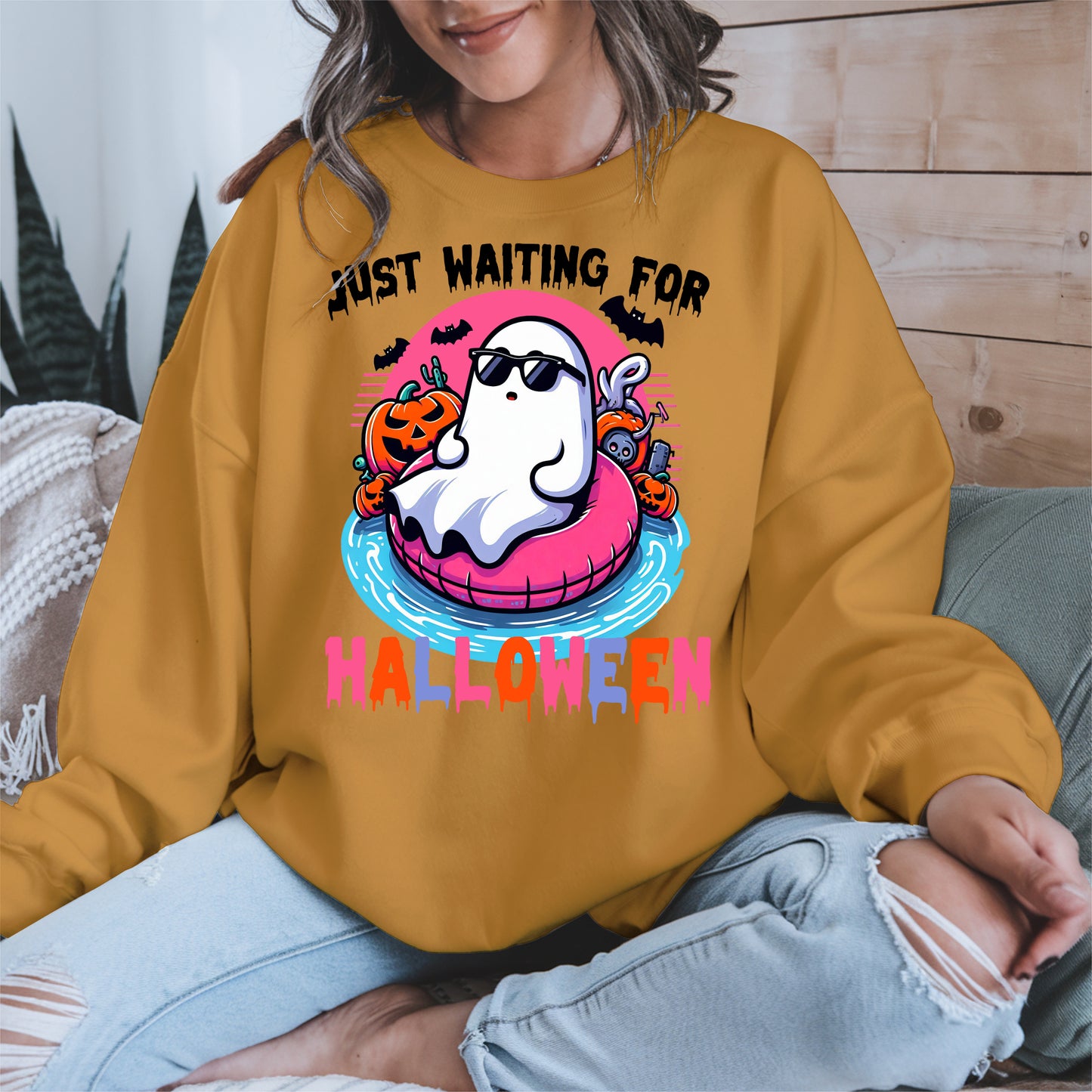 Chill Ghost Halloween Pool Float Shirt