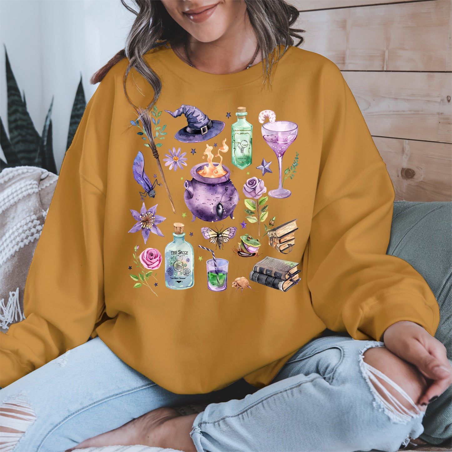 Witchy Vibes Watercolor Potion Tee