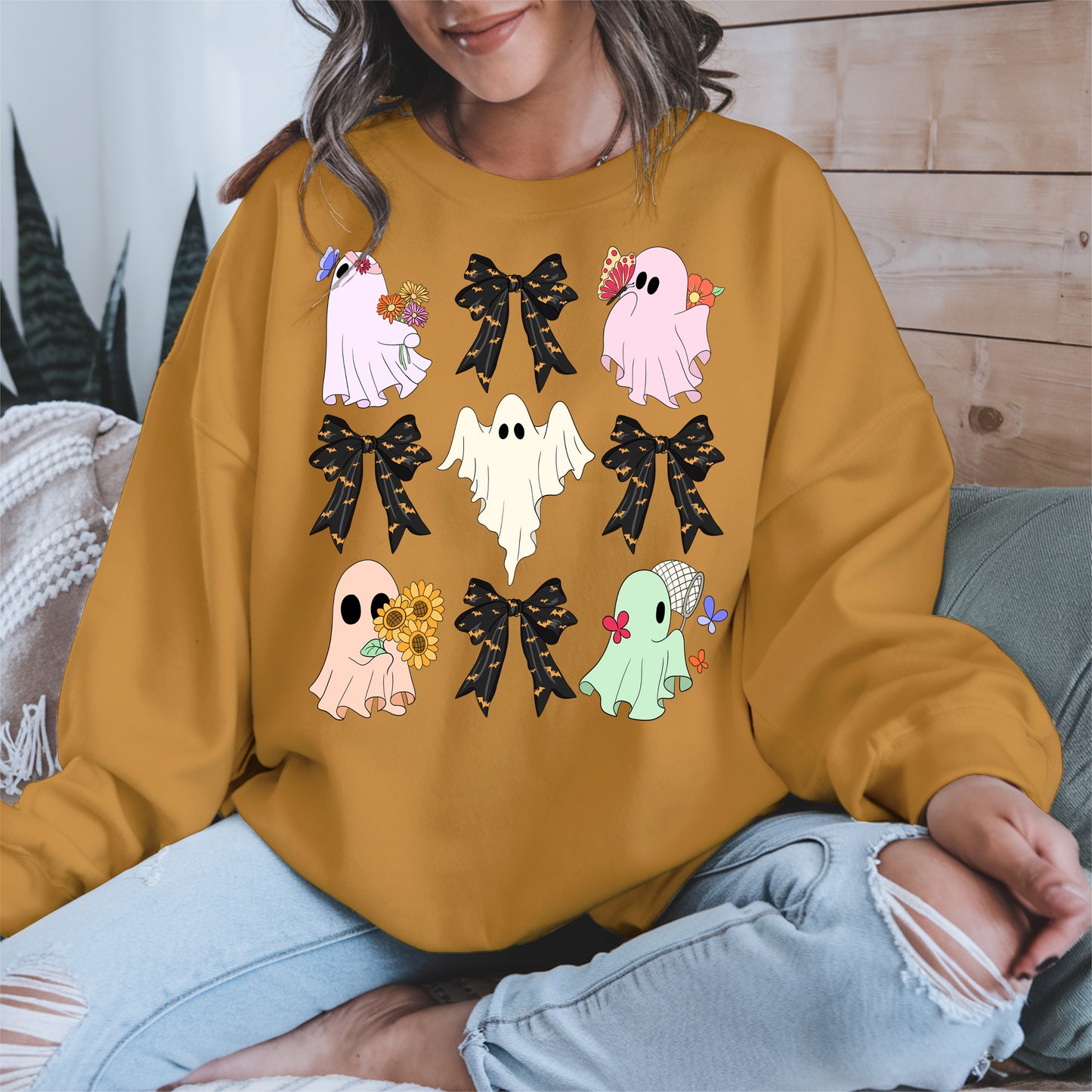 Cute Ghost and Bow Halloween Shirt