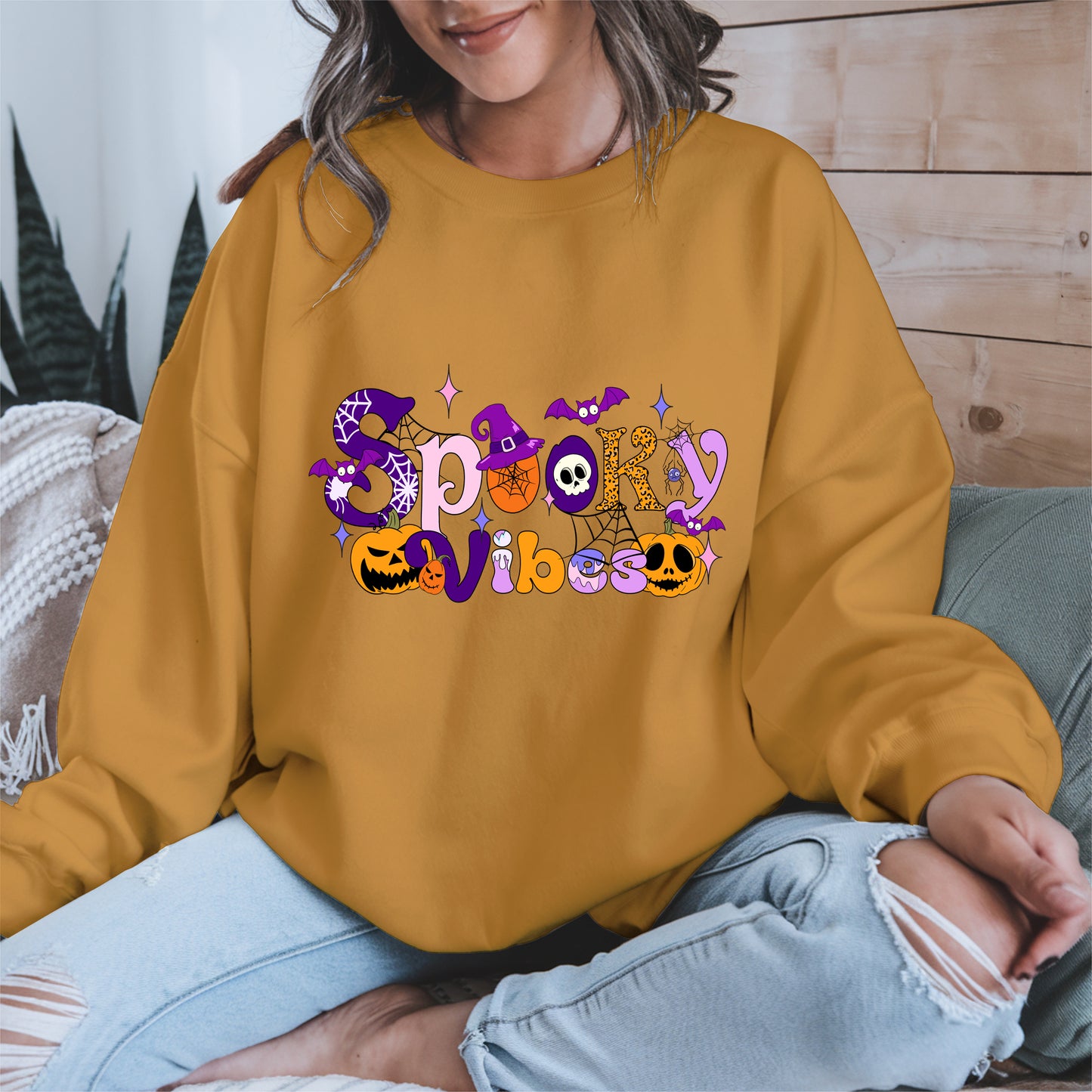 Spooky Vibes Halloween Sweatshirt