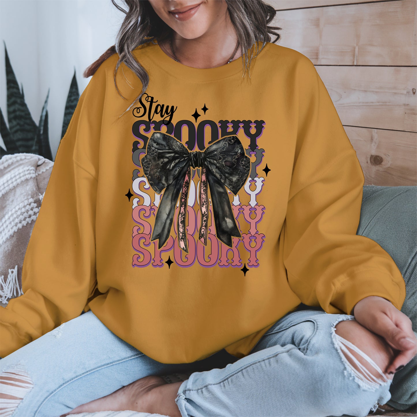 Gothic Spooky Bow Halloween Shirt