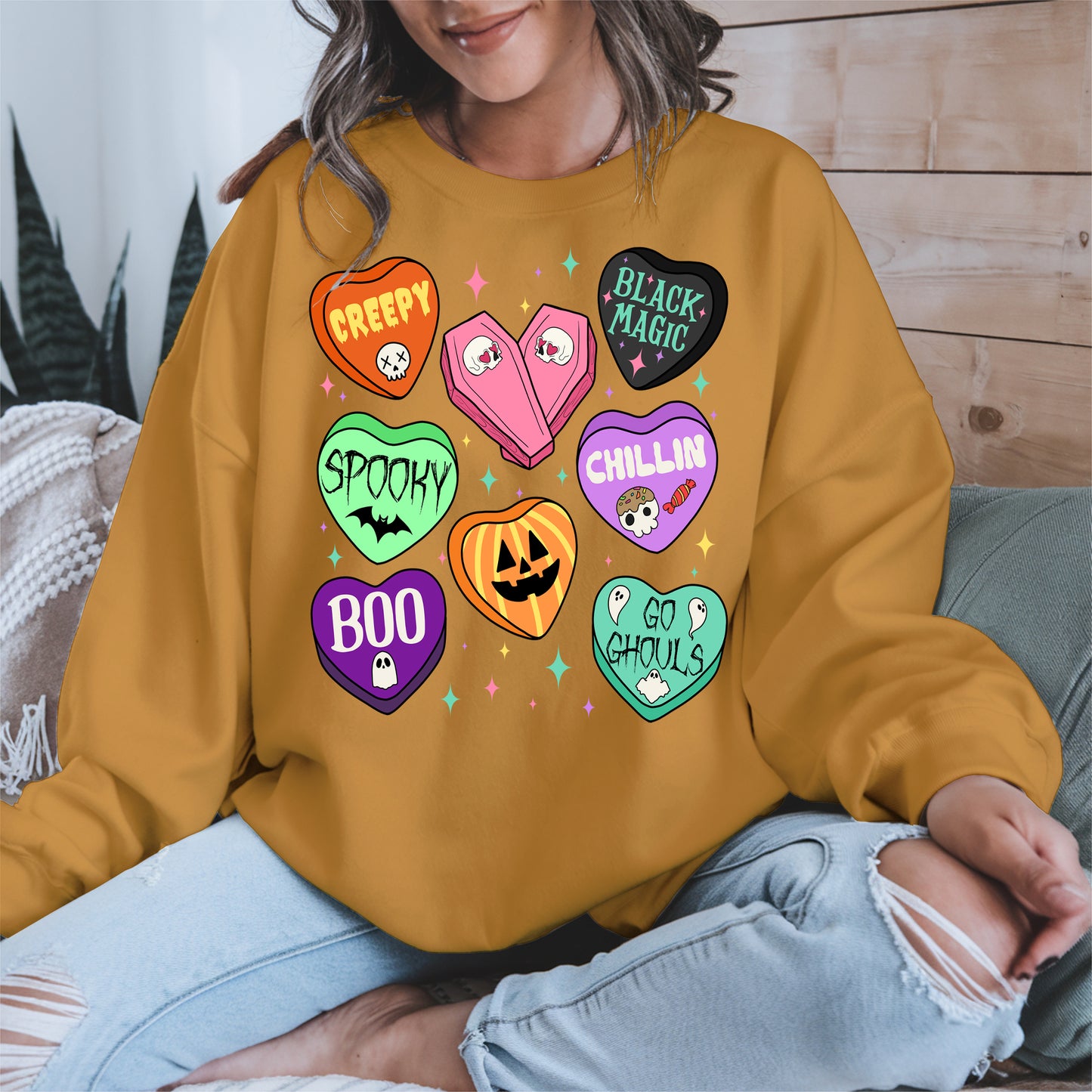 Spooky Candy Heart Halloween Shirt
