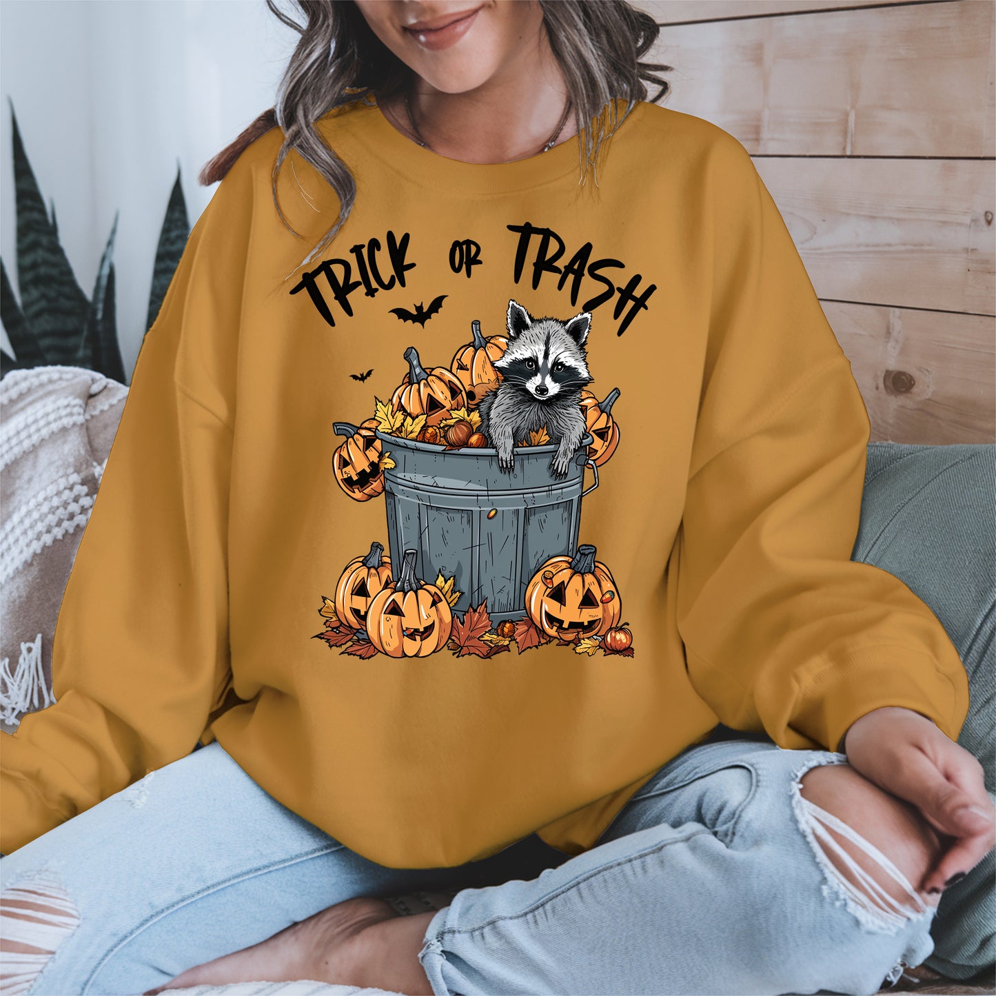 Trick or Trash Raccoon Halloween Shirt