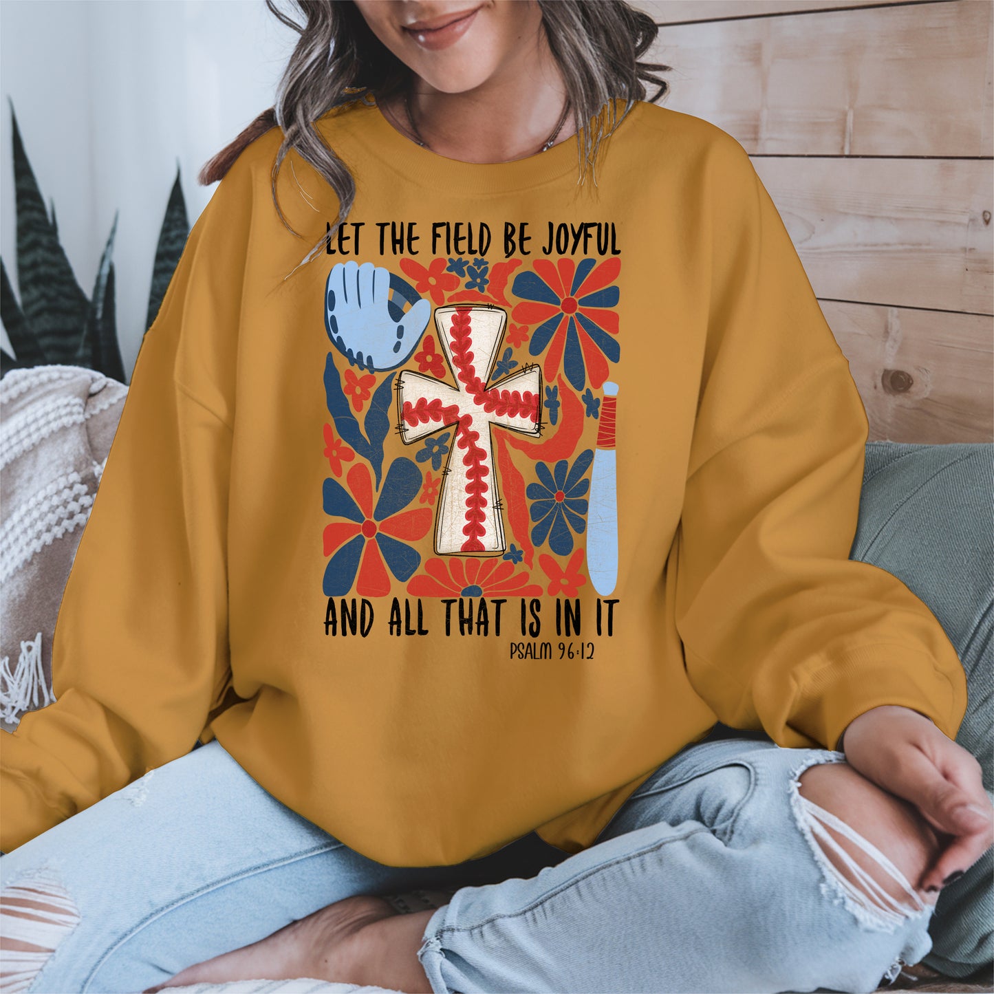 Faith Baseball Floral Shirt Sport Tee Hoodie Sweatshirt Gift for Fans