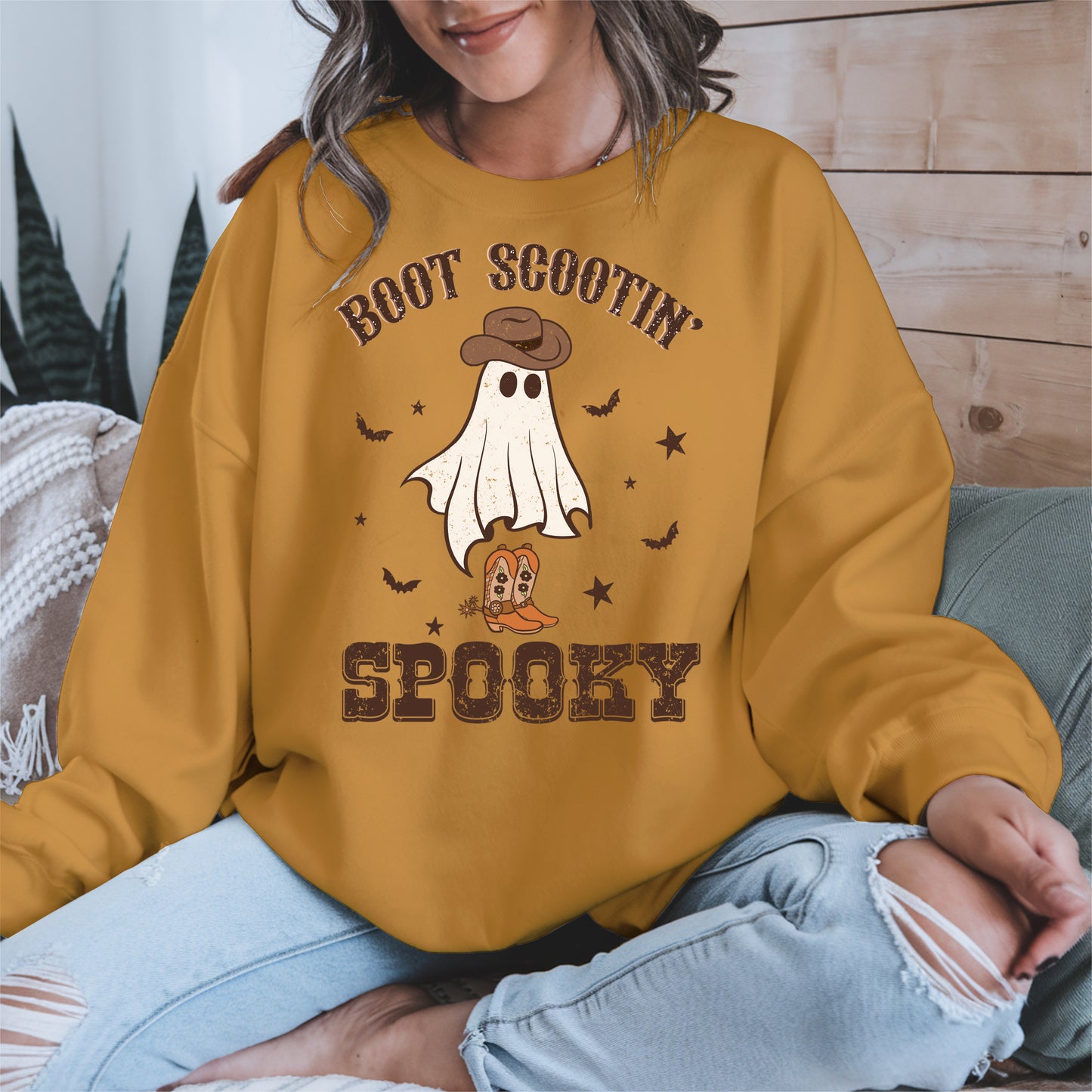 Boot Scootin Spooky Ghost Tee