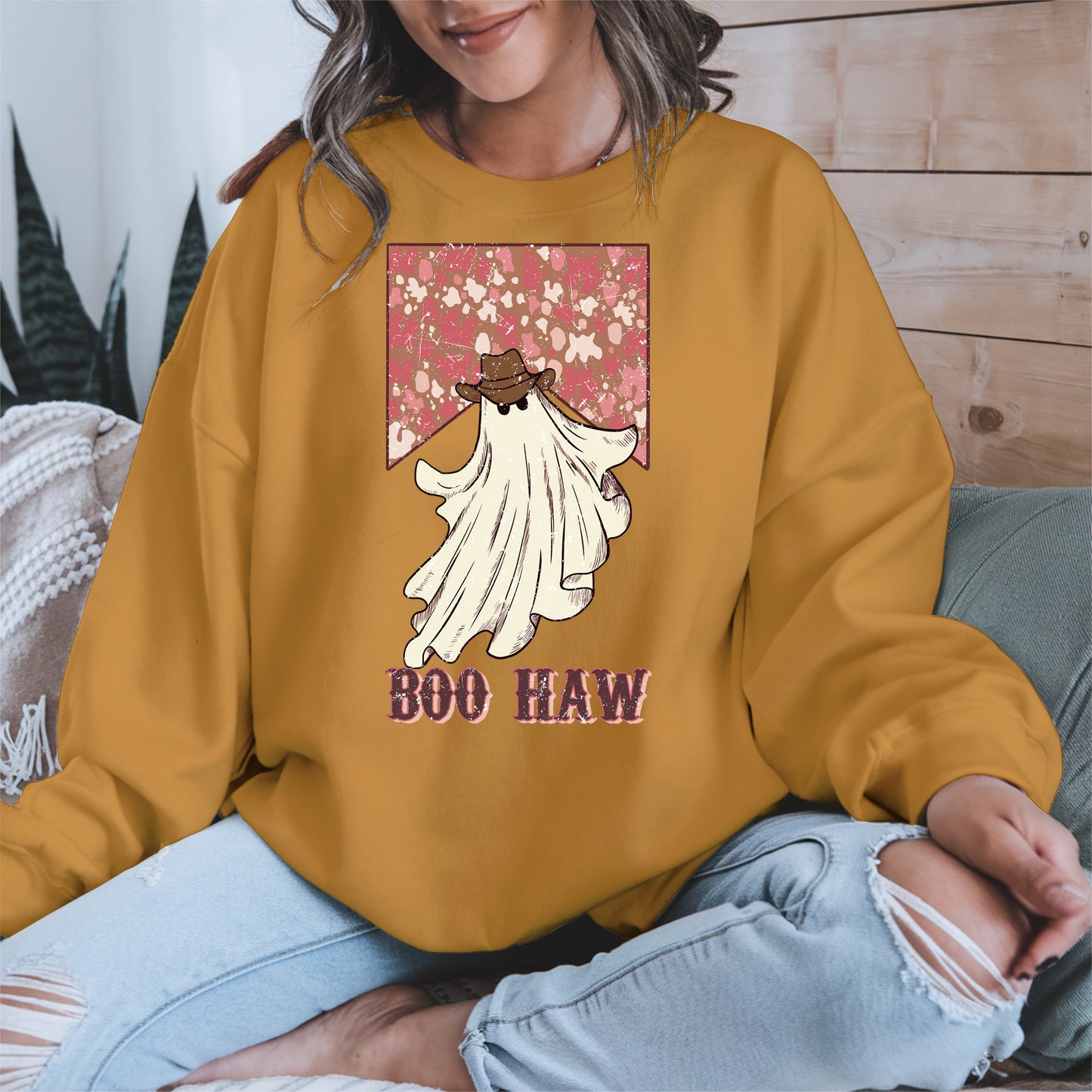 Boo Haw Western Ghost Cowgirl Tee