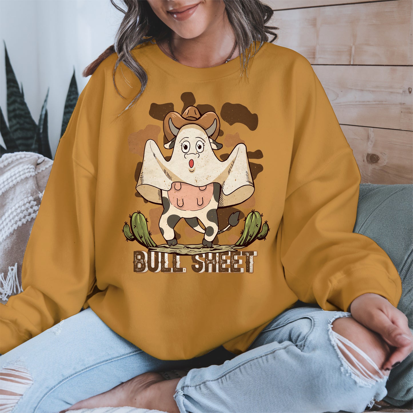 Bull Sheet Funny Ghost Cow Tee