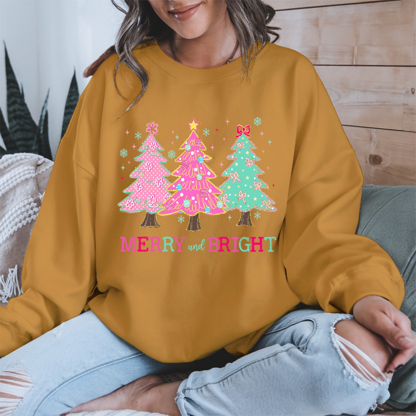 Merry and Bright Christmas Tree Shirt
