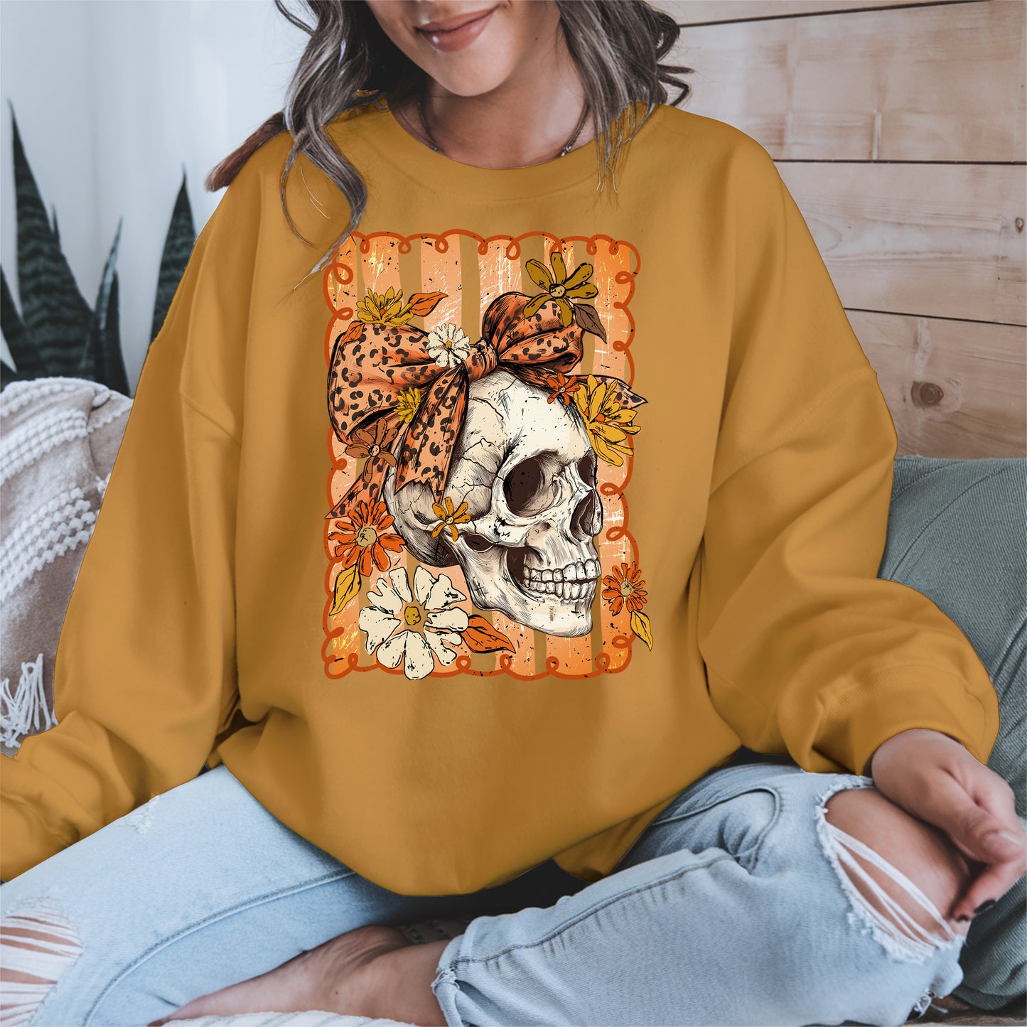 Skull Fall Bow halloween shirt