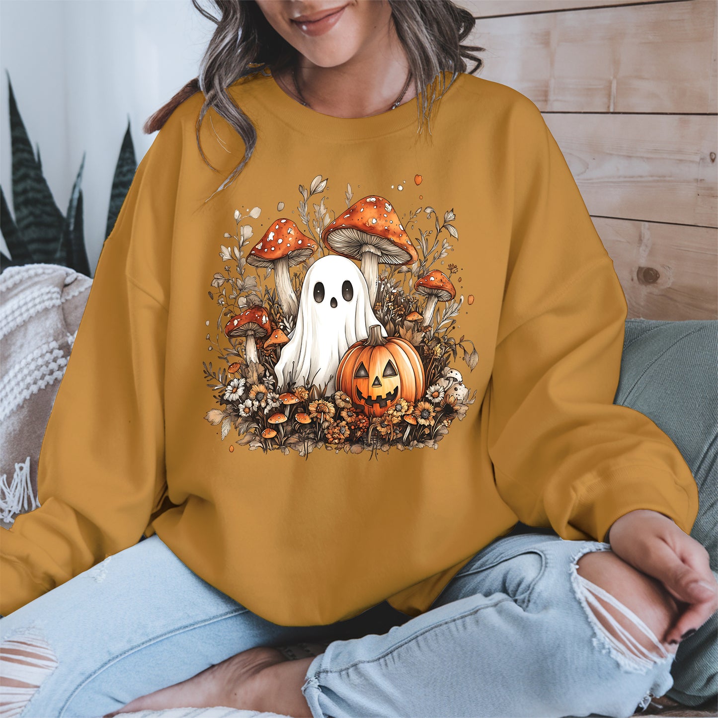 Floral Cute Ghost halloween shirt