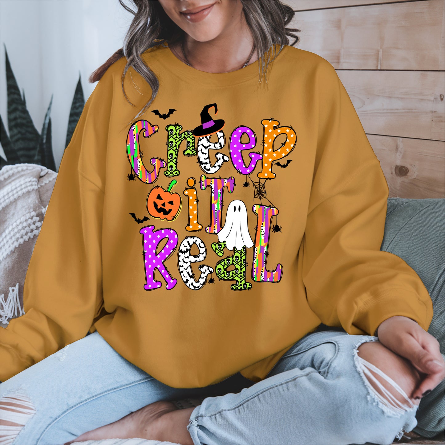 Creep It Real Doodle halloween shirt