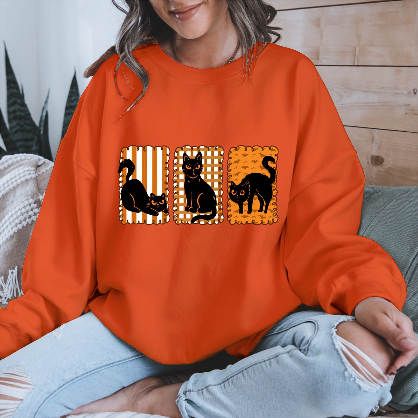 Black Cat Halloween shirt and sweatshirt