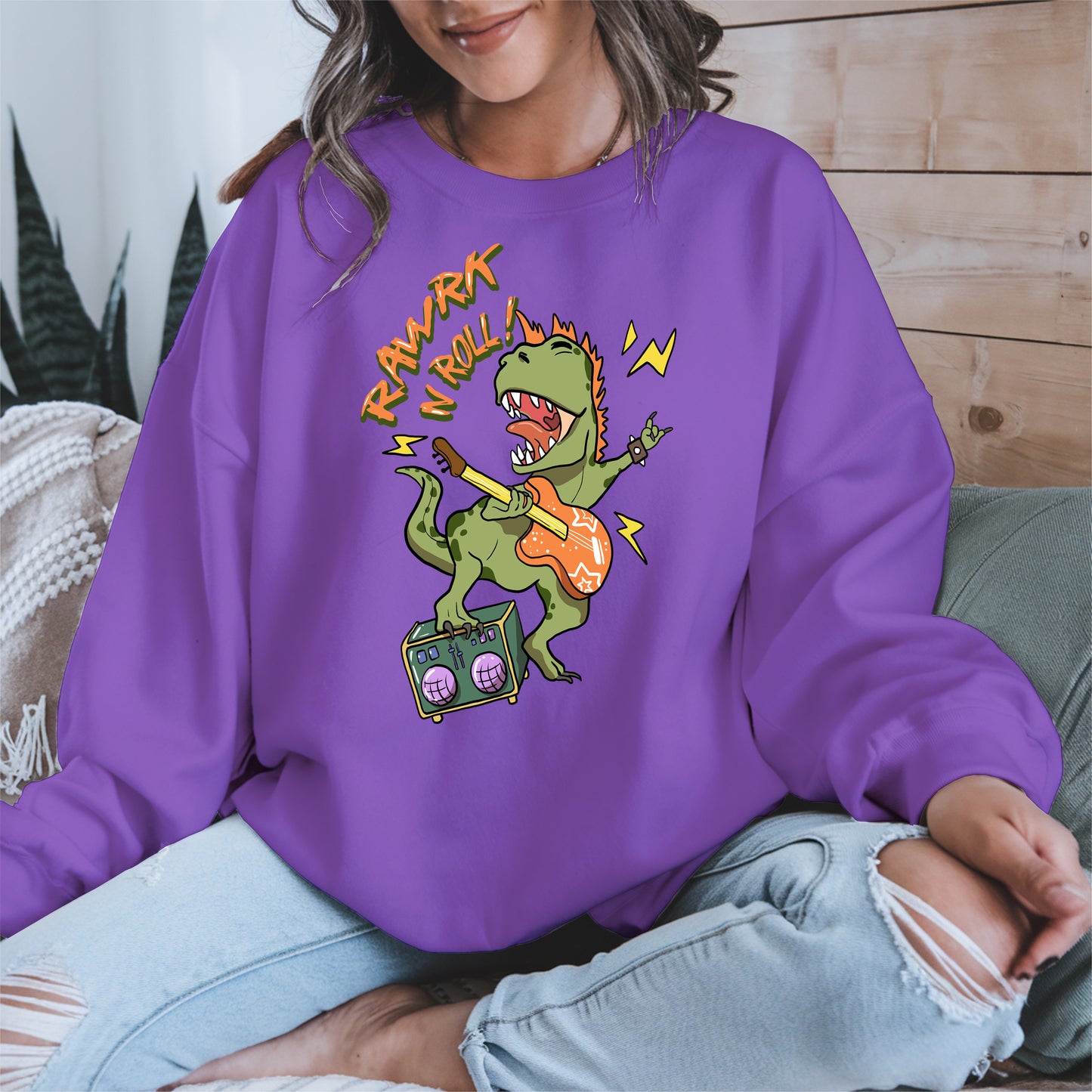 Rawrk N Roll Dinosaur Shirt