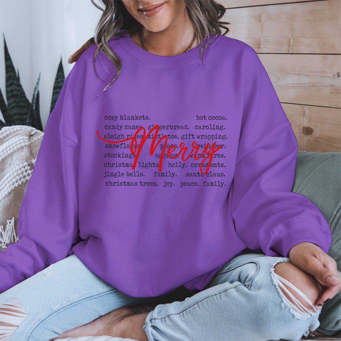 Merry Christmas Typography Shirt Hoodie