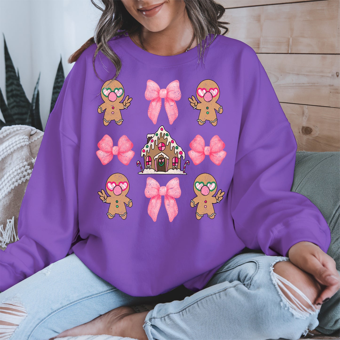 Checkered Gingerbread Cute Christmas Shirt
