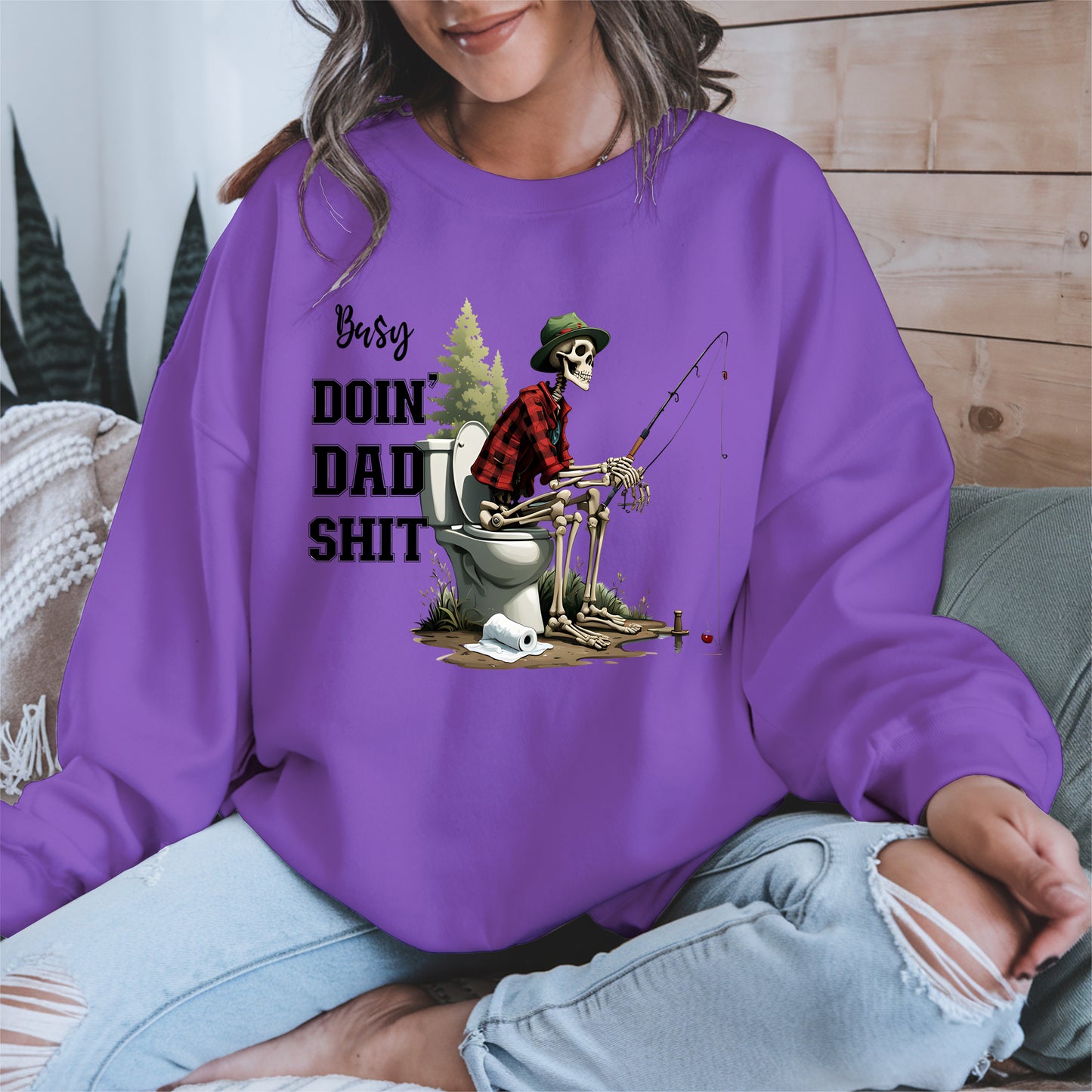 Funny Dad Fishing Skeleton Shirt Hoodie Sweatshirt
