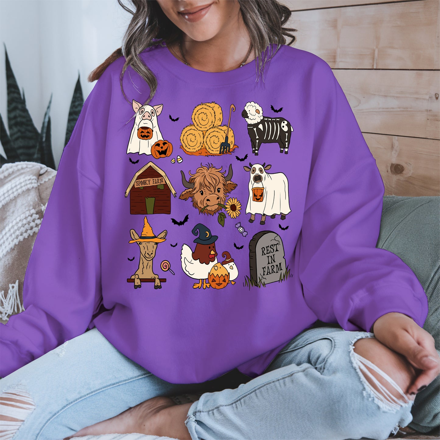 Spooky Cute Halloween Farm Animal Shirt