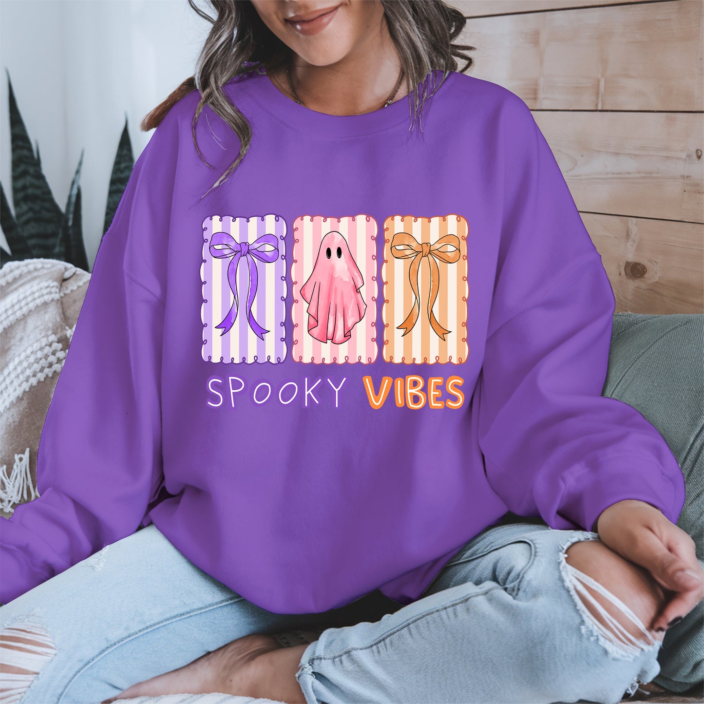 Spooky Vibes Shirt Hoodie Sweatshirt for Halloween and Fall Looks