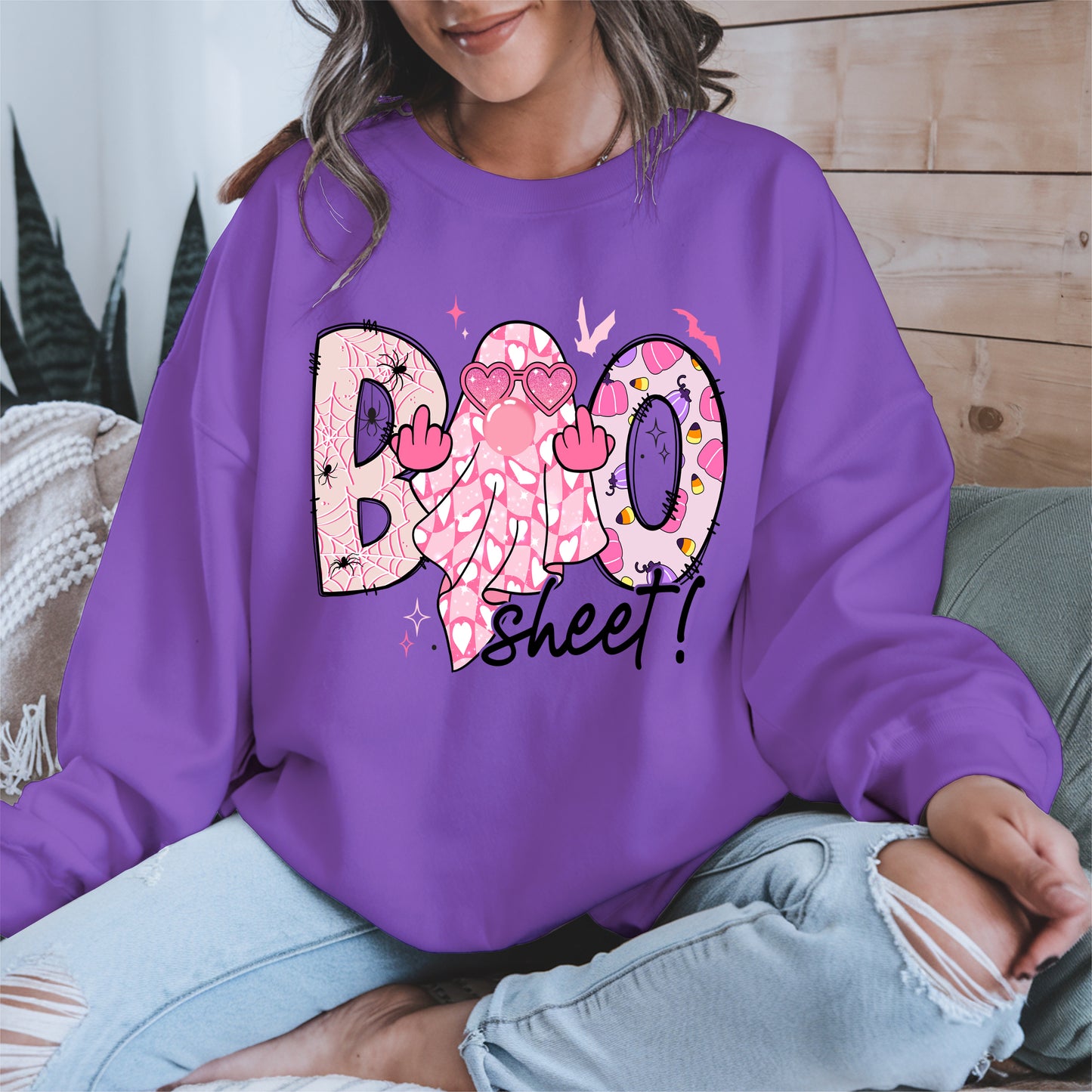 Pink Sassy Ghost Boo Shirt - Cute Halloween Attitude Tee