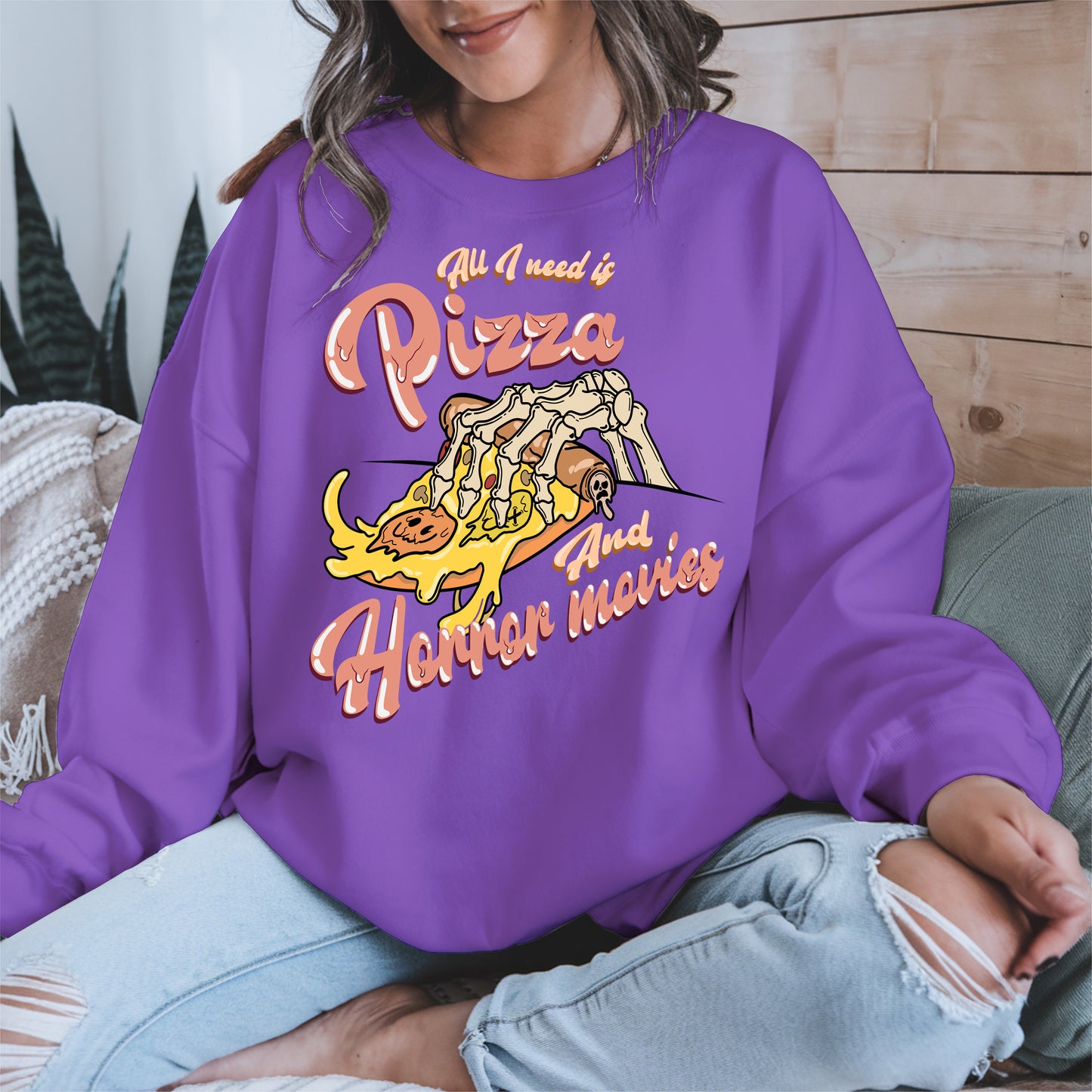 All I Need Is Pizza And Horror Movies Shirt