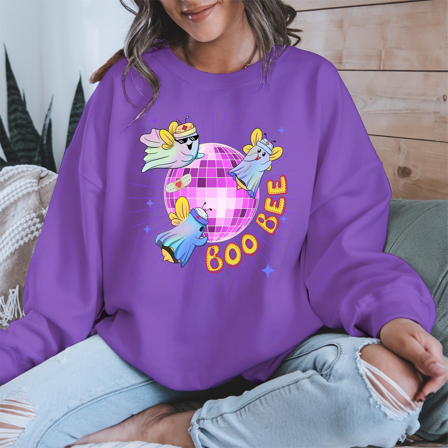 Boo Bee – Cute Disco Ghost Nurse Bee Shirt