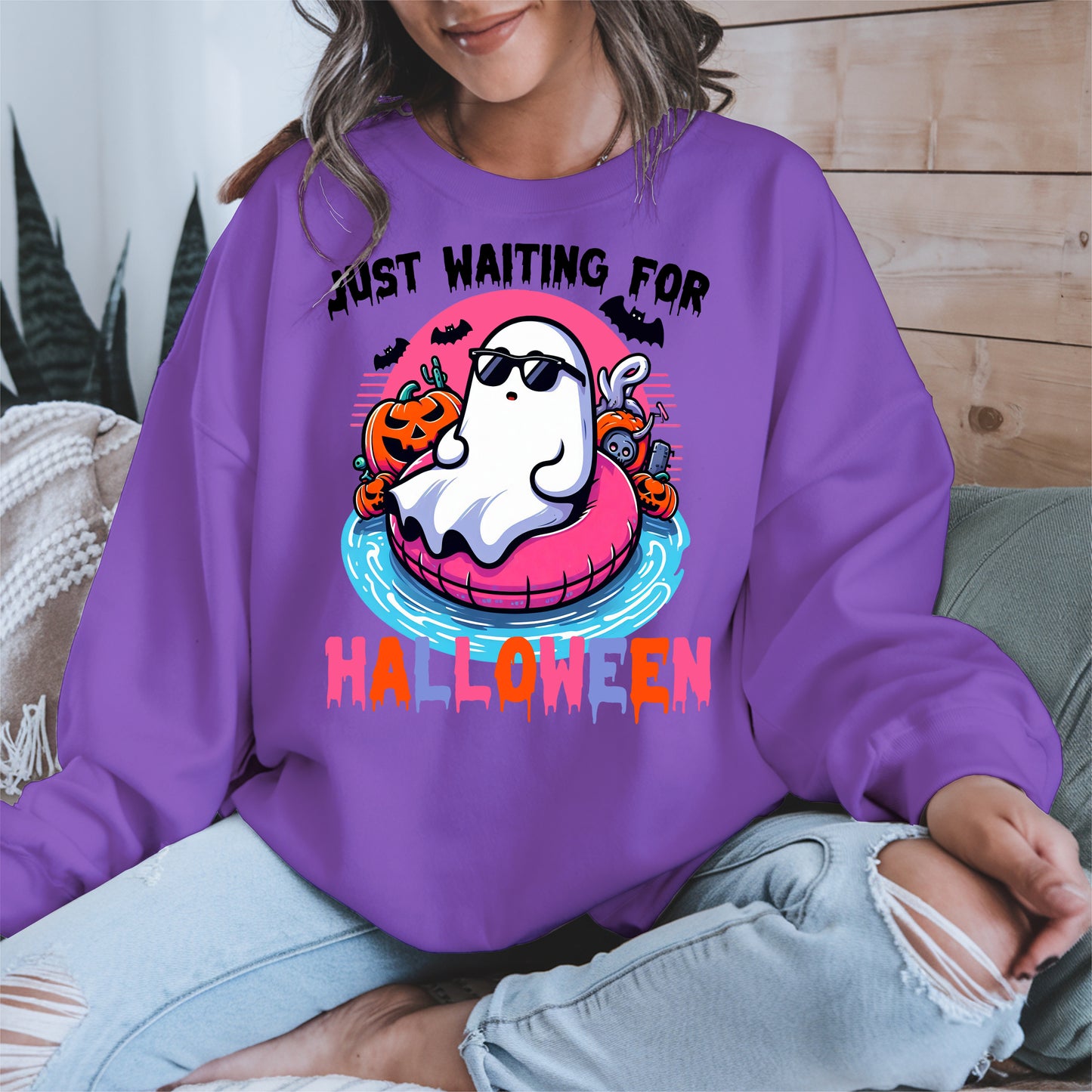 Chill Ghost Halloween Pool Float Shirt