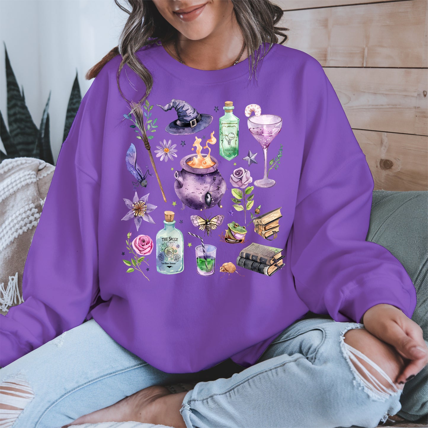 Witchy Vibes Watercolor Potion Tee