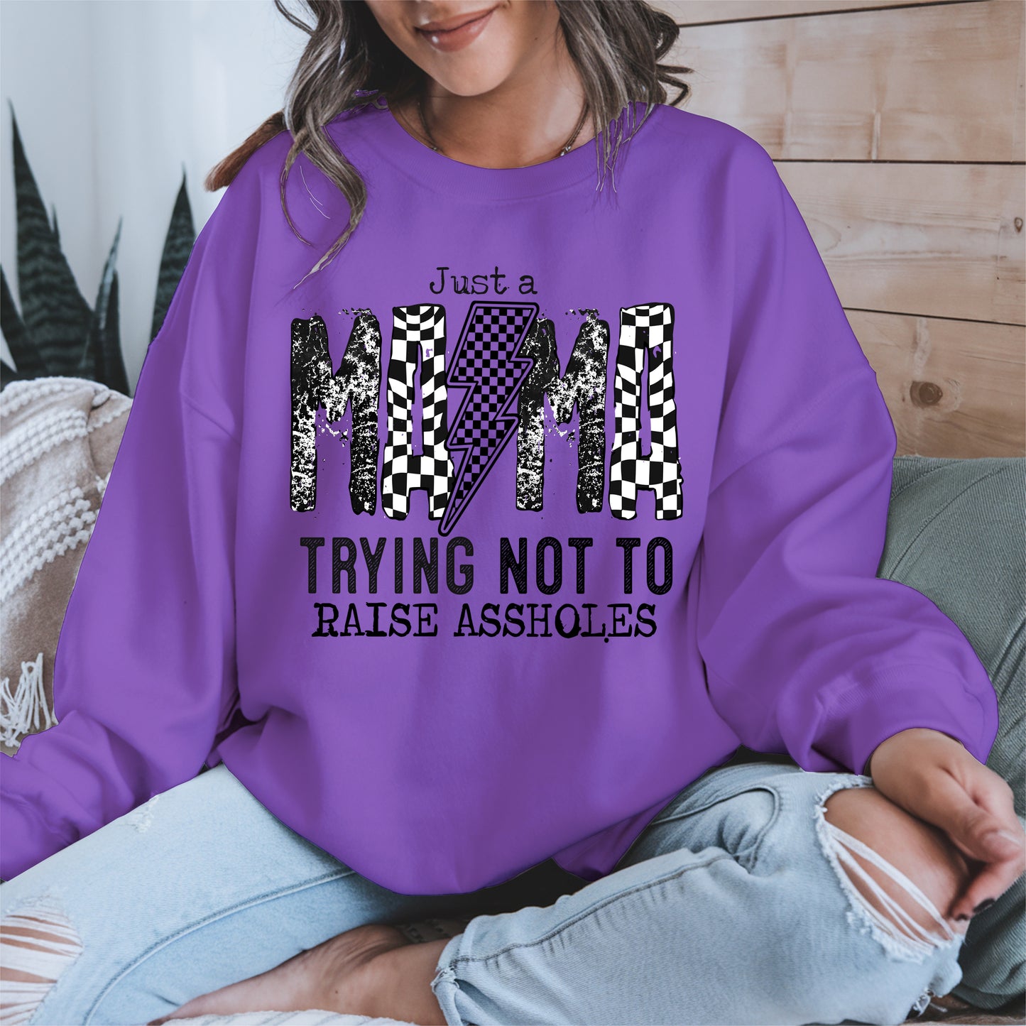 Just a Mama Trying Shirt Hoodie Sweatshirt Gift for Moms