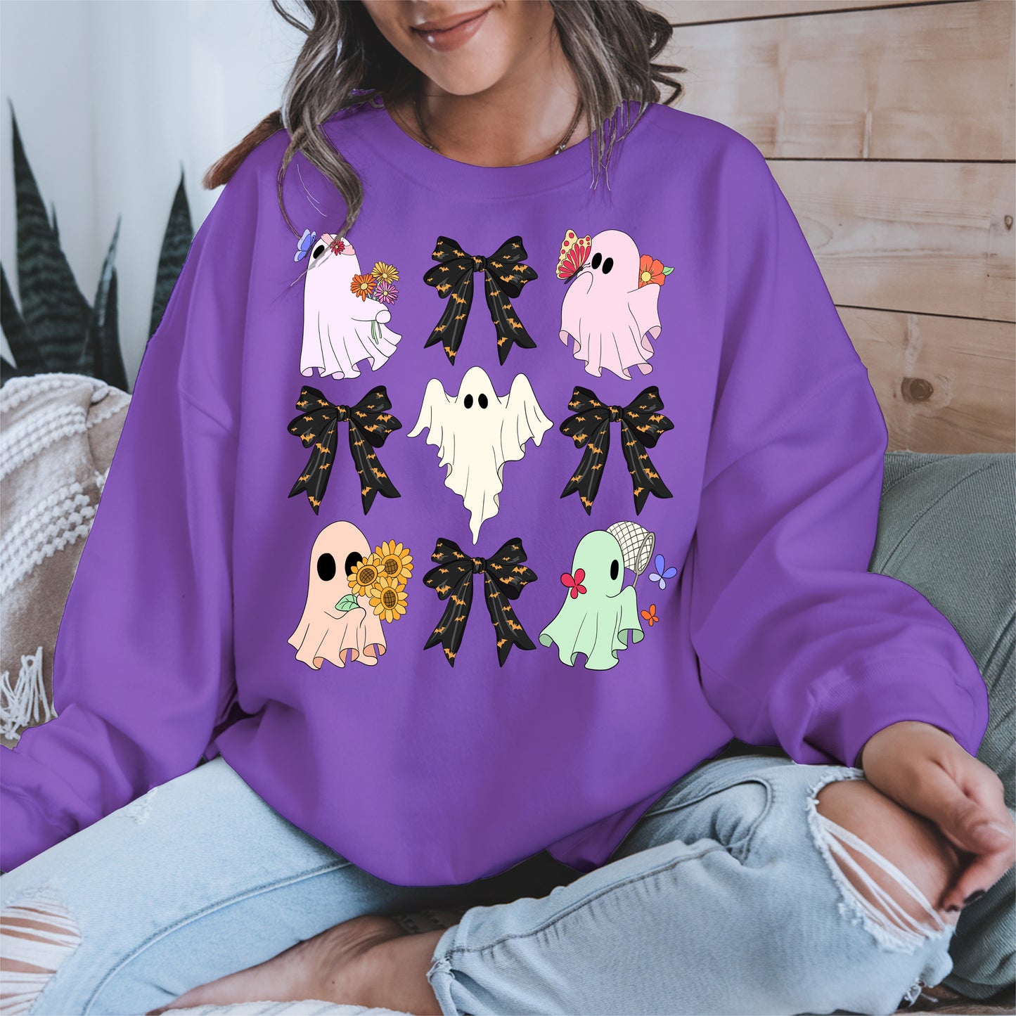 Cute Ghost and Bow Halloween Shirt