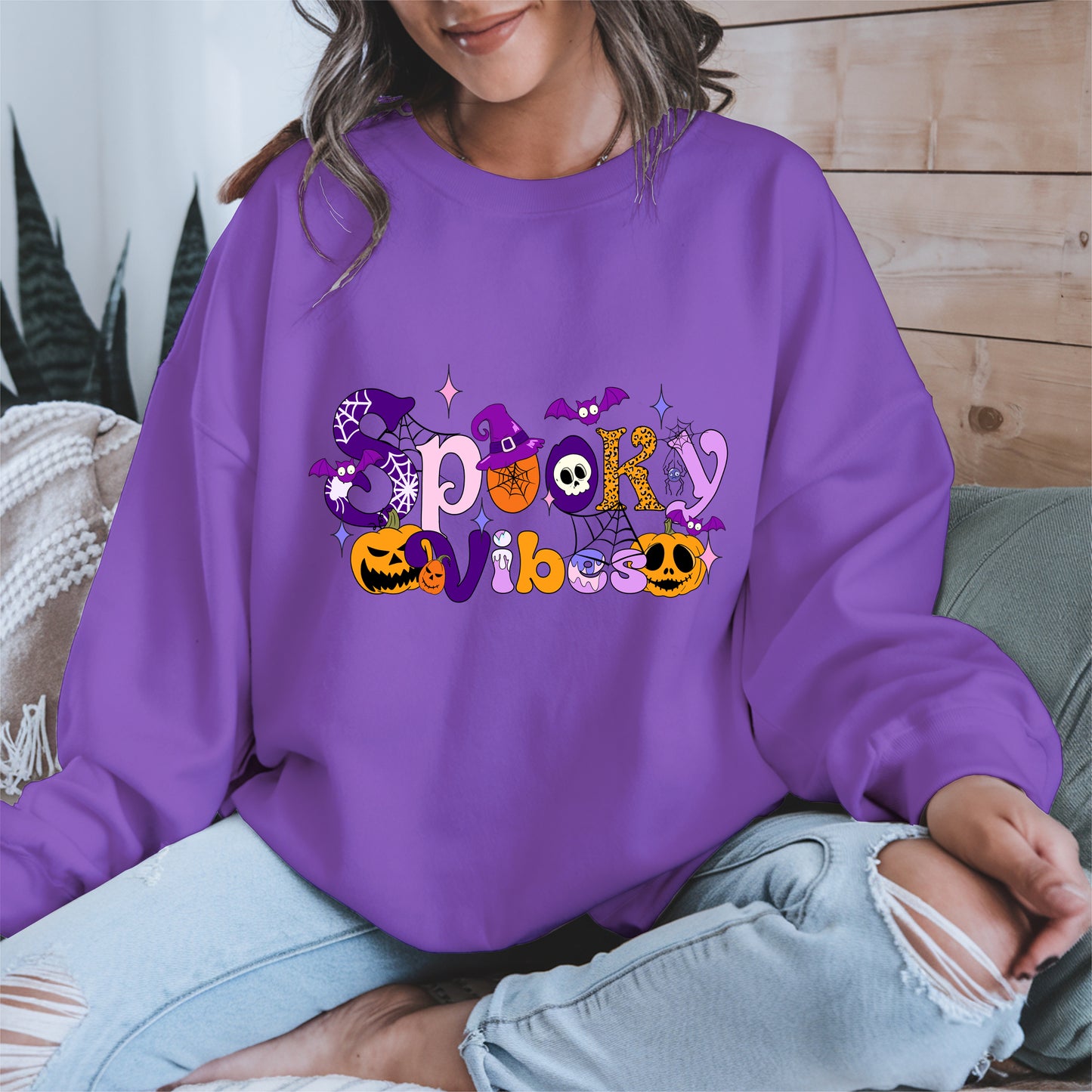 Spooky Vibes Halloween Sweatshirt