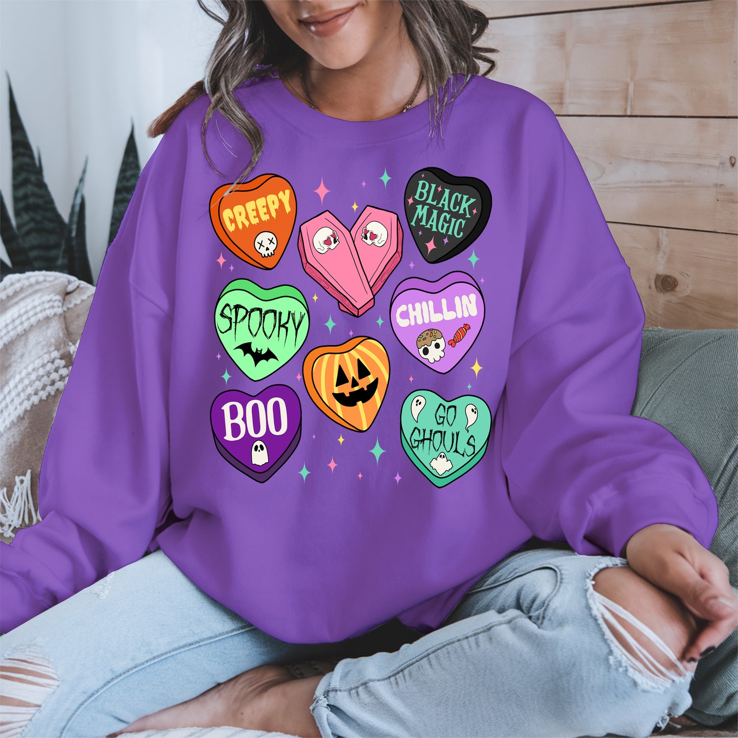 Spooky Candy Heart Halloween Shirt