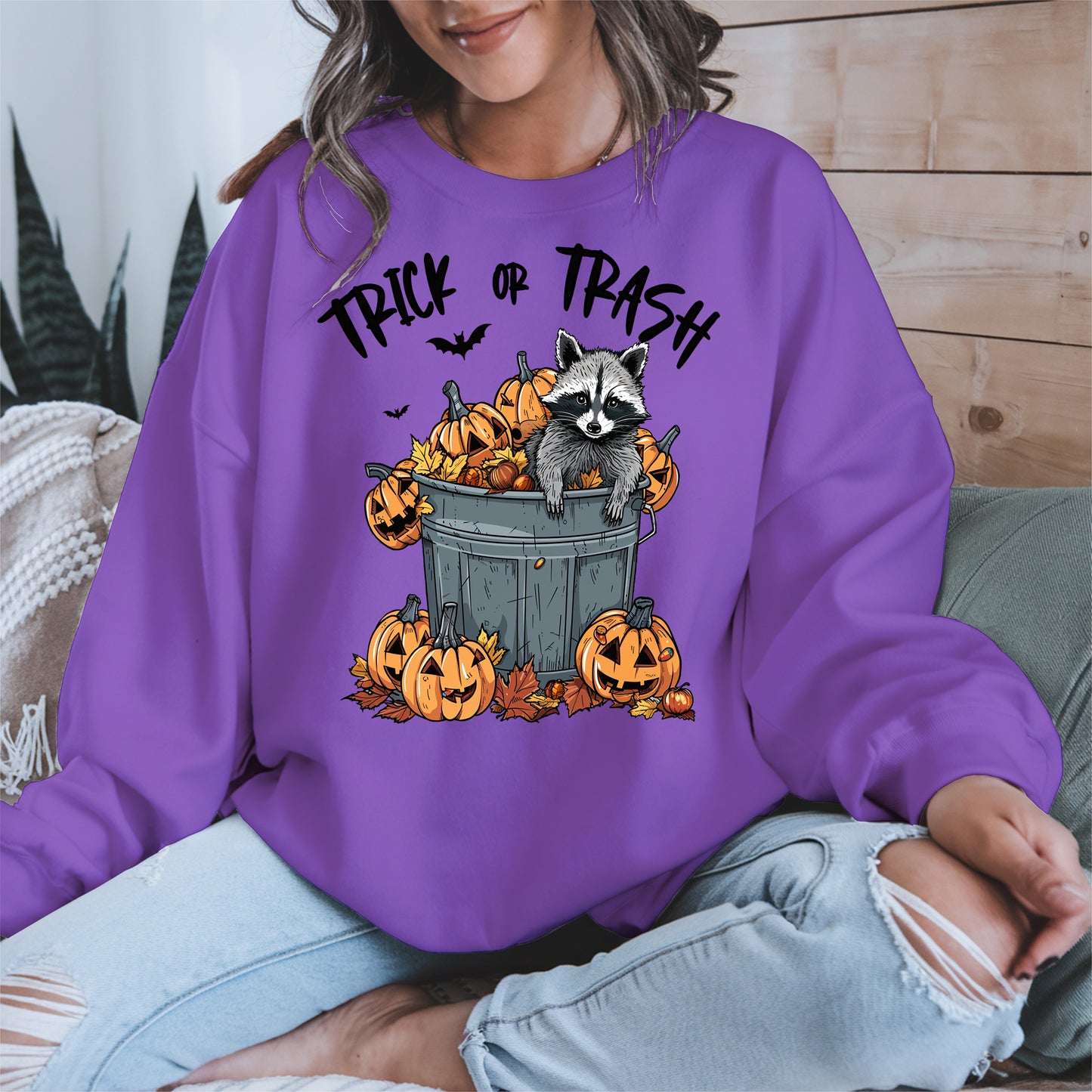 Trick or Trash Raccoon Halloween Shirt