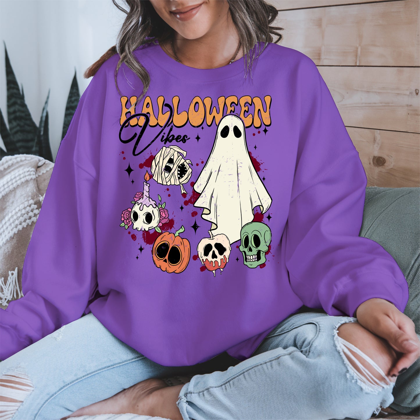 Classic Halloween Ghost and Skull Shirt