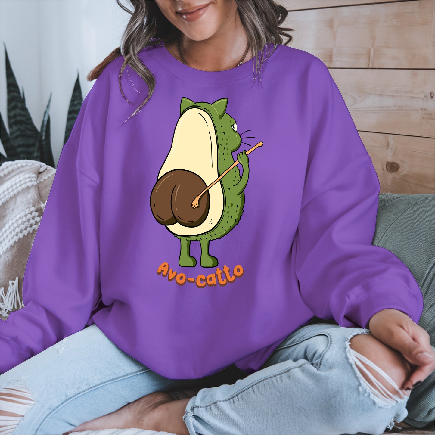 Avo-catto Shirt Hoodie Sweatshirt